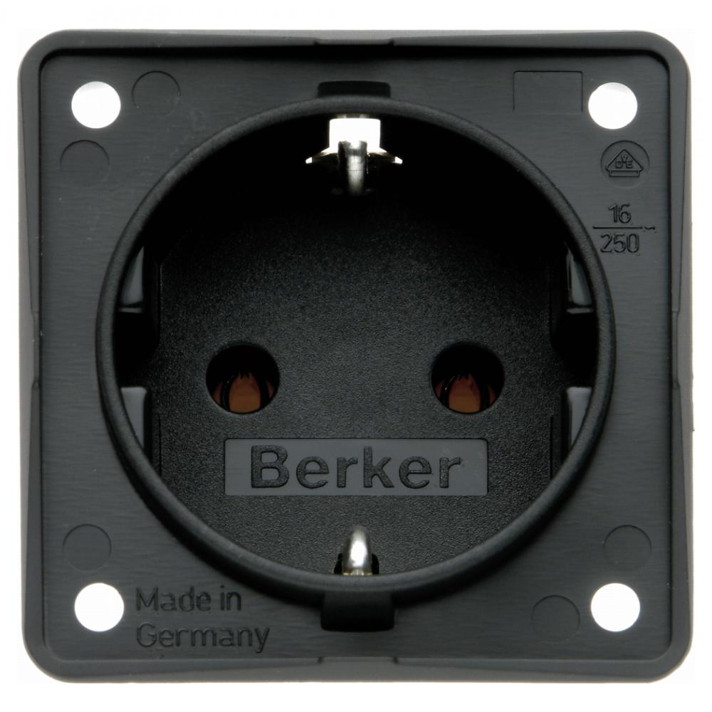Berker Schutzkontakt-Einbausteckdose 250 V anthrazit