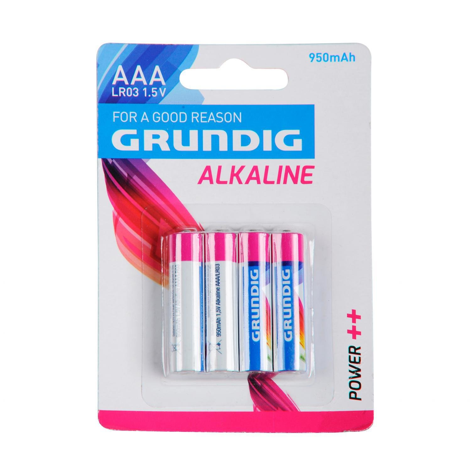 Grundig Alkaline Betterie Micro AAA 1,5 V 4er-Pack