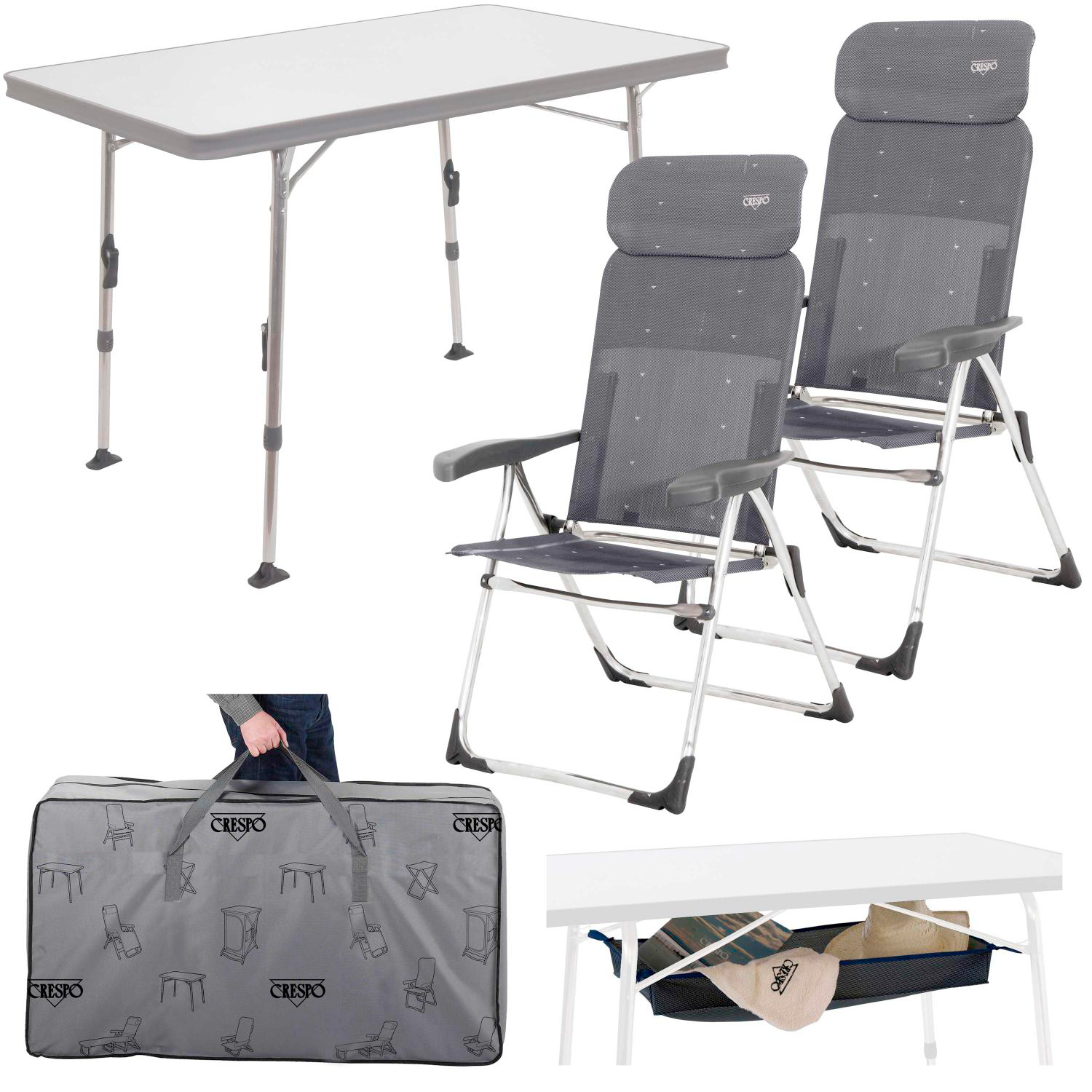Crespo AL/213-CT Komplettset 5tlg Tisch + 2