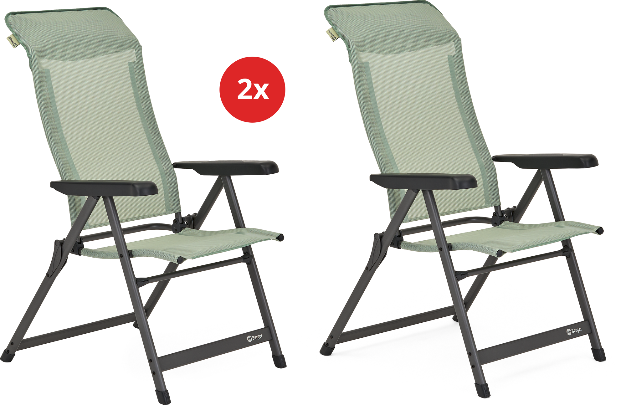 Berger Iseo Luxus Grün 2er-Set - Klappstühle