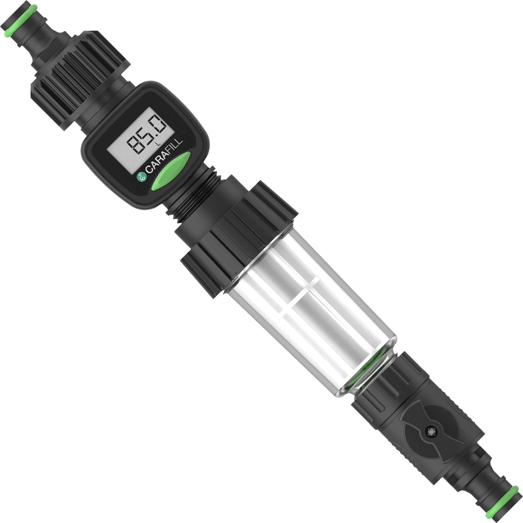Carafill Count Befüllfilter / Wasserfilter für Wohnmobil / Wohnwagen / Boot mit mechanischer Filterung / digitaler