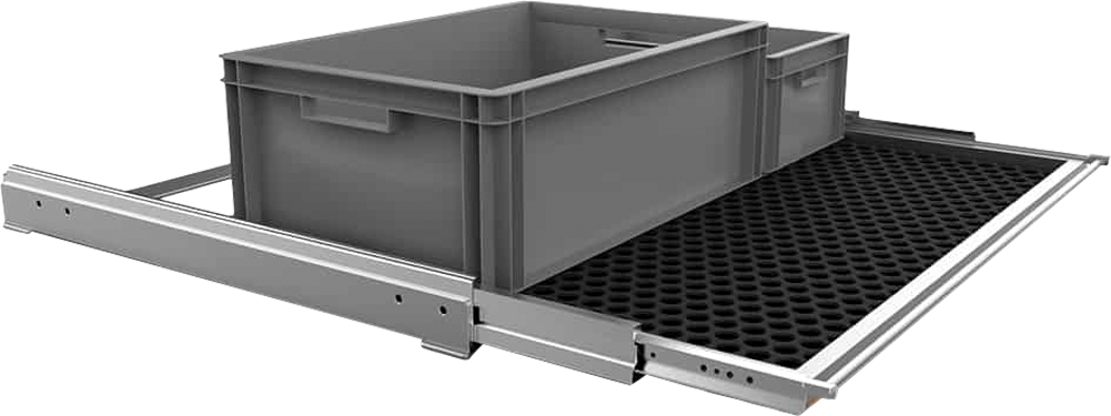 easygoinc. vanlife.module SLIDEOUT Heckauszug gesamte Breite für VW T5-T6.1 California Beach &