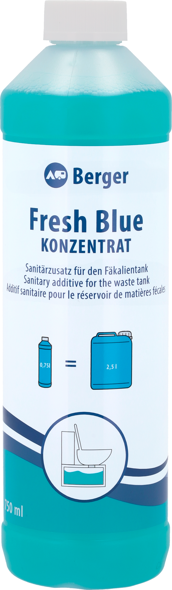 Berger Fresh Blue Konzentrat 750 ml - Sanitärzusatz für den