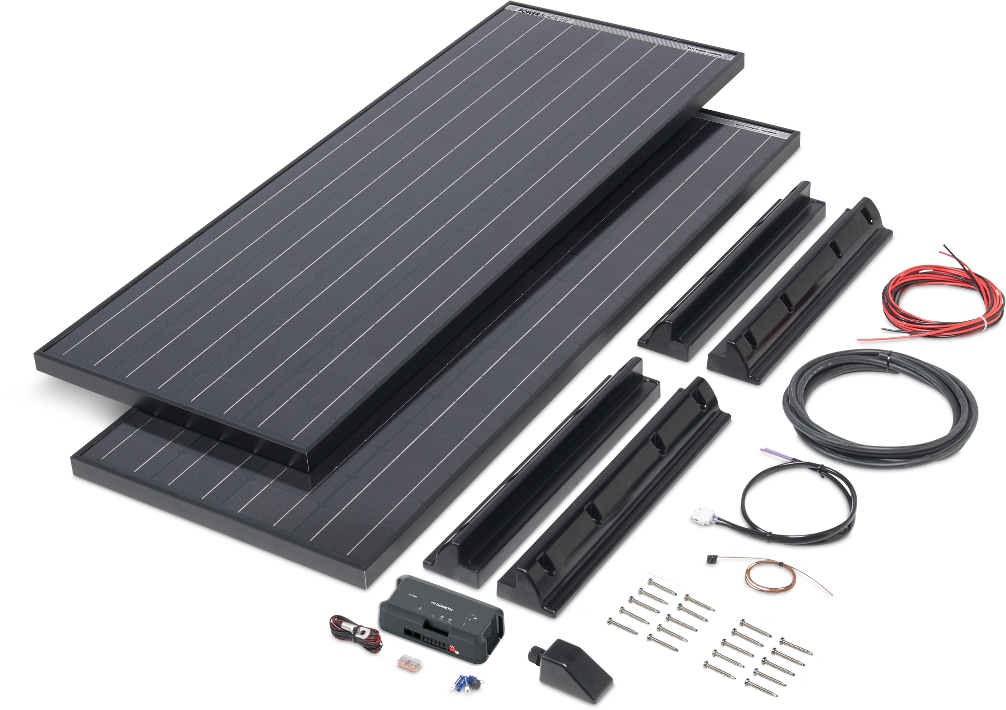 Büttner Elektronik Solar-Komplettanlage Power Blackline Solar Kit MT 300 / 2 x 150 W - Solar-Komplettsets von Büttner Dometic