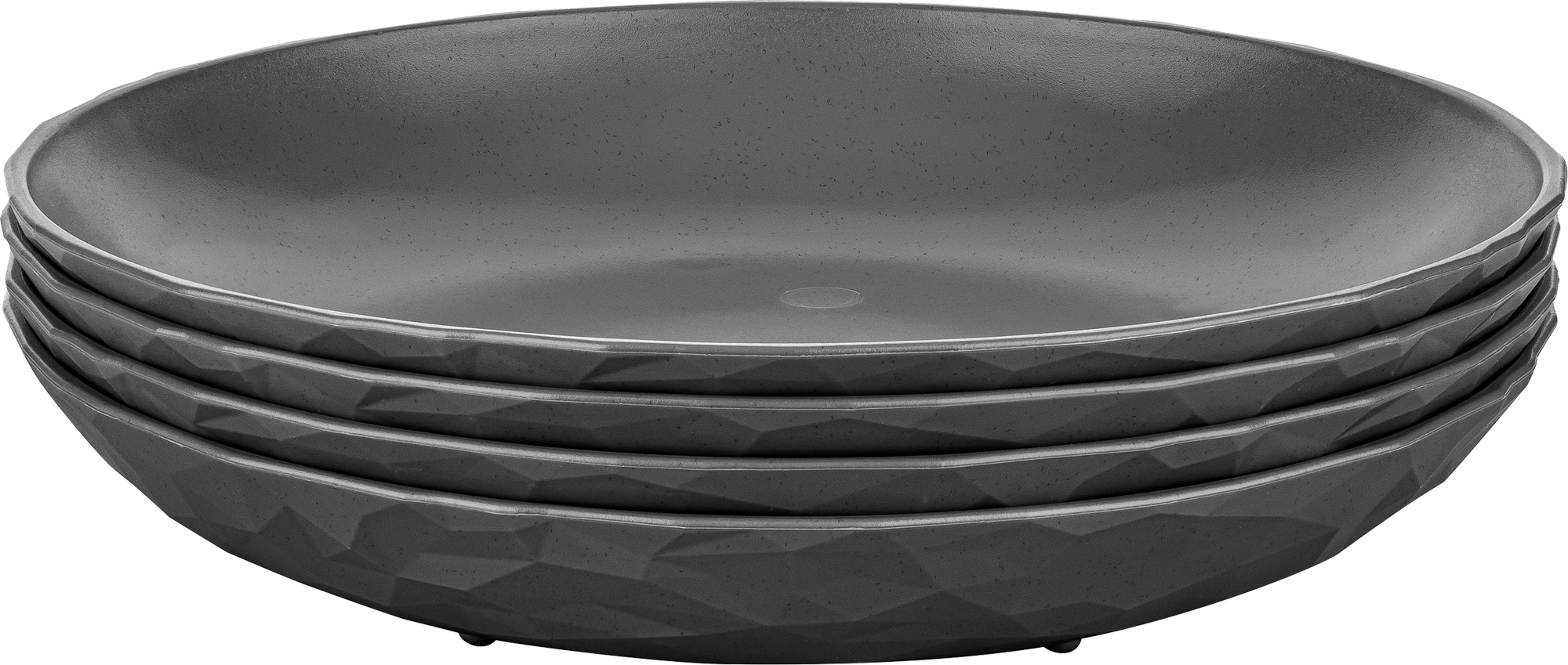Koziol Tellerset Club Plate 4 teilig tief 220 mm Nature