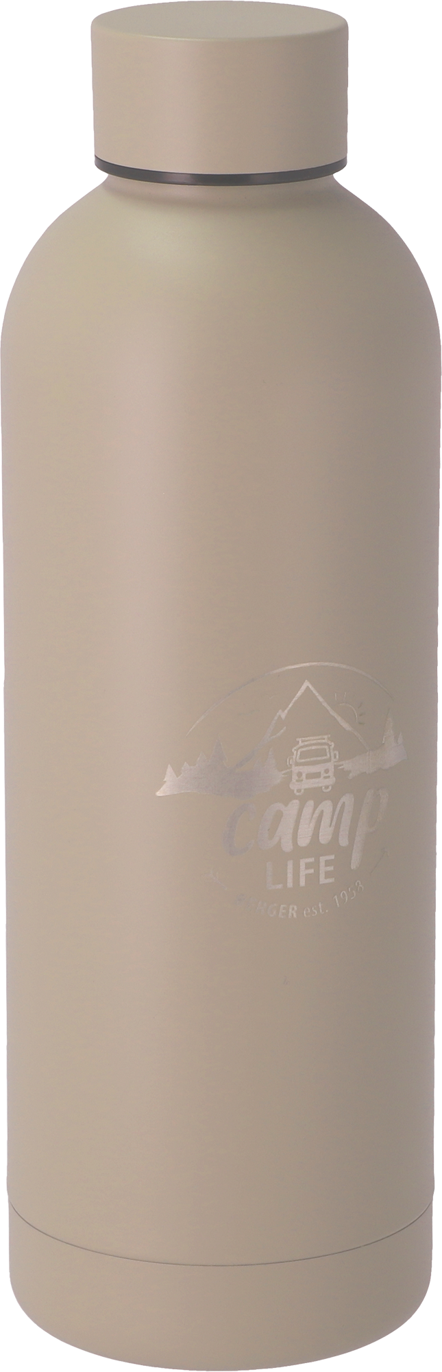 Camplife Edelstahl Thermo-Trinkflasche 500 ml beige matt - Isolierflaschen & Isobehälter