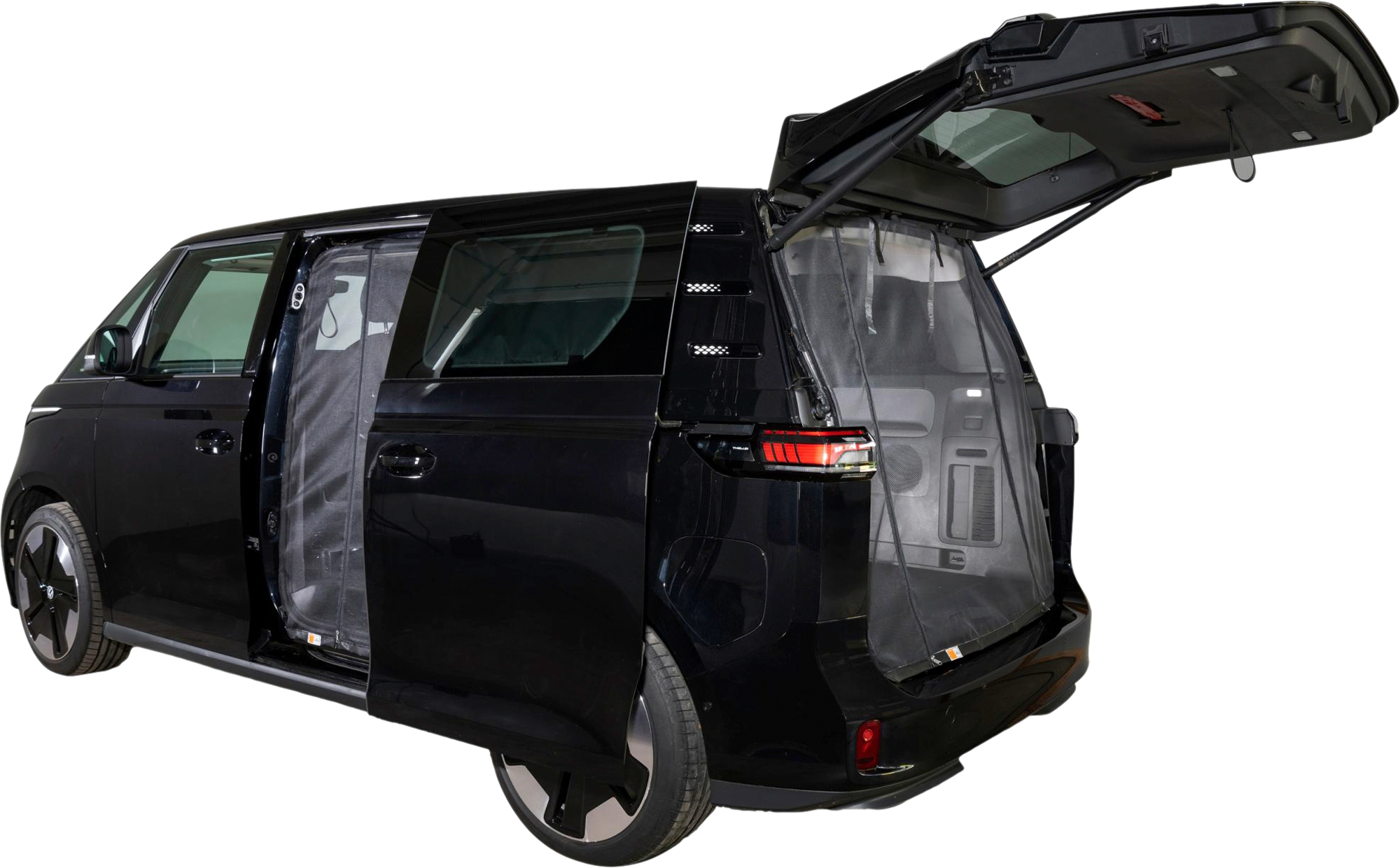 Mayr Van Schiebetürenmoskitonetz mit Reißverschluss geeignet für VW ID Buzz mit Maschenweite Fine-mesh für Fahrerseite links - Türvorhänge & Fliegengitter
