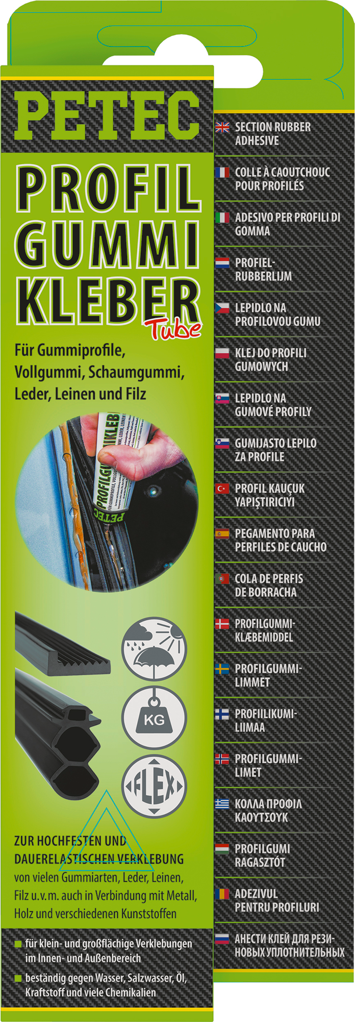 Petec Profilgummikleber Tube Hochfeste elastische Verklebung 75