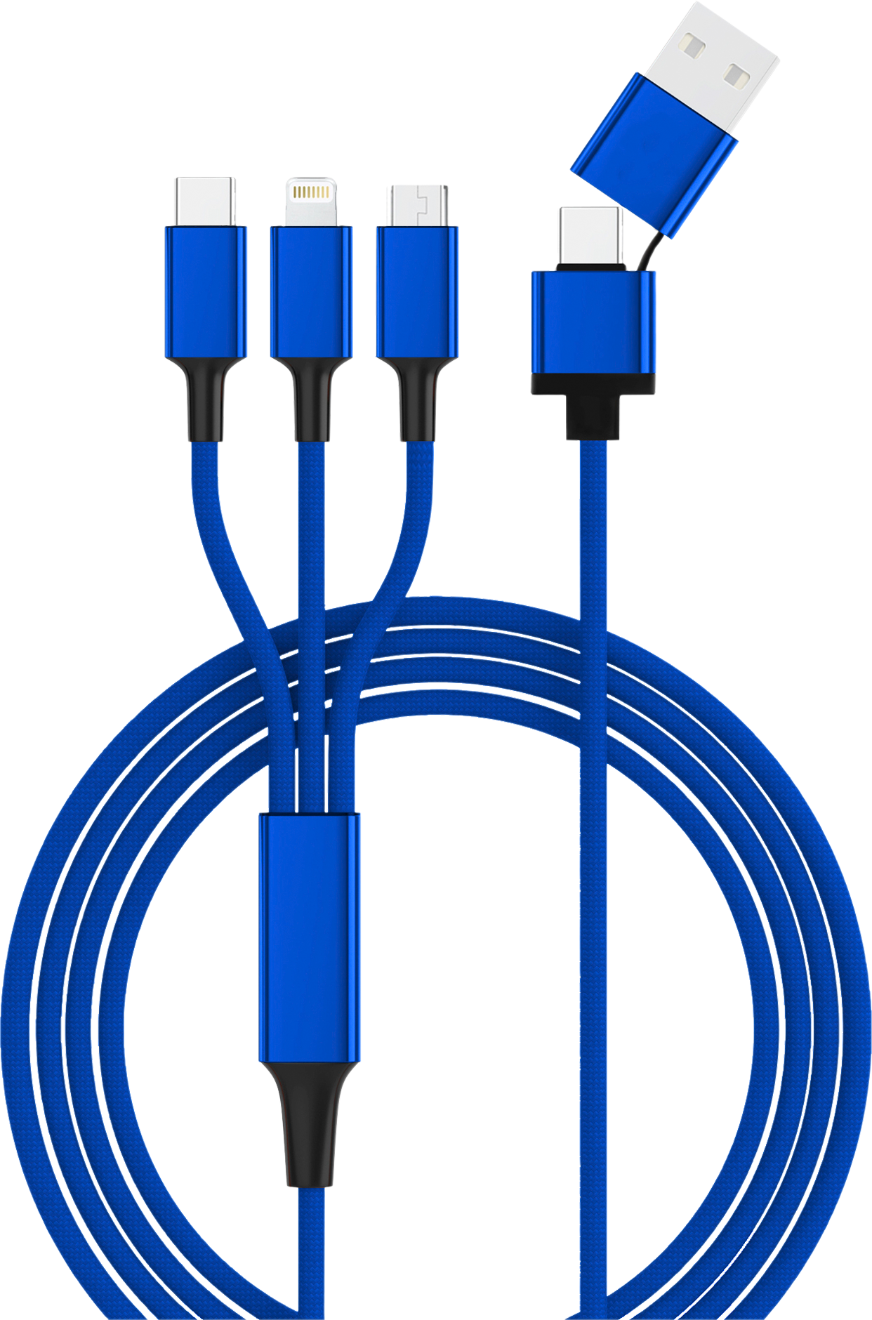 InnTec Hydra ULTRA USB-Kabel 5in1 Farbe: Blau