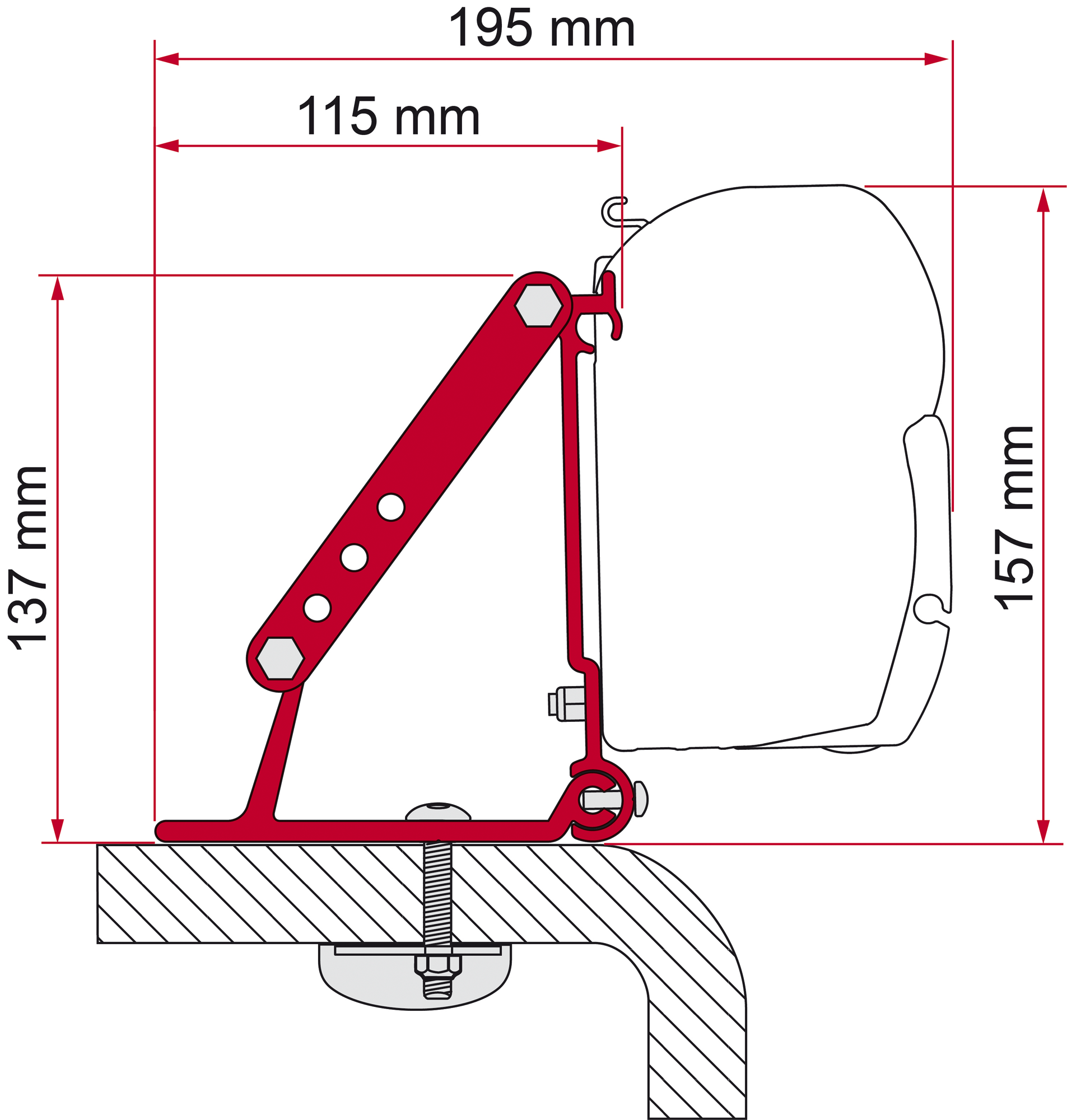 Fiamma Kit Roof Adapter