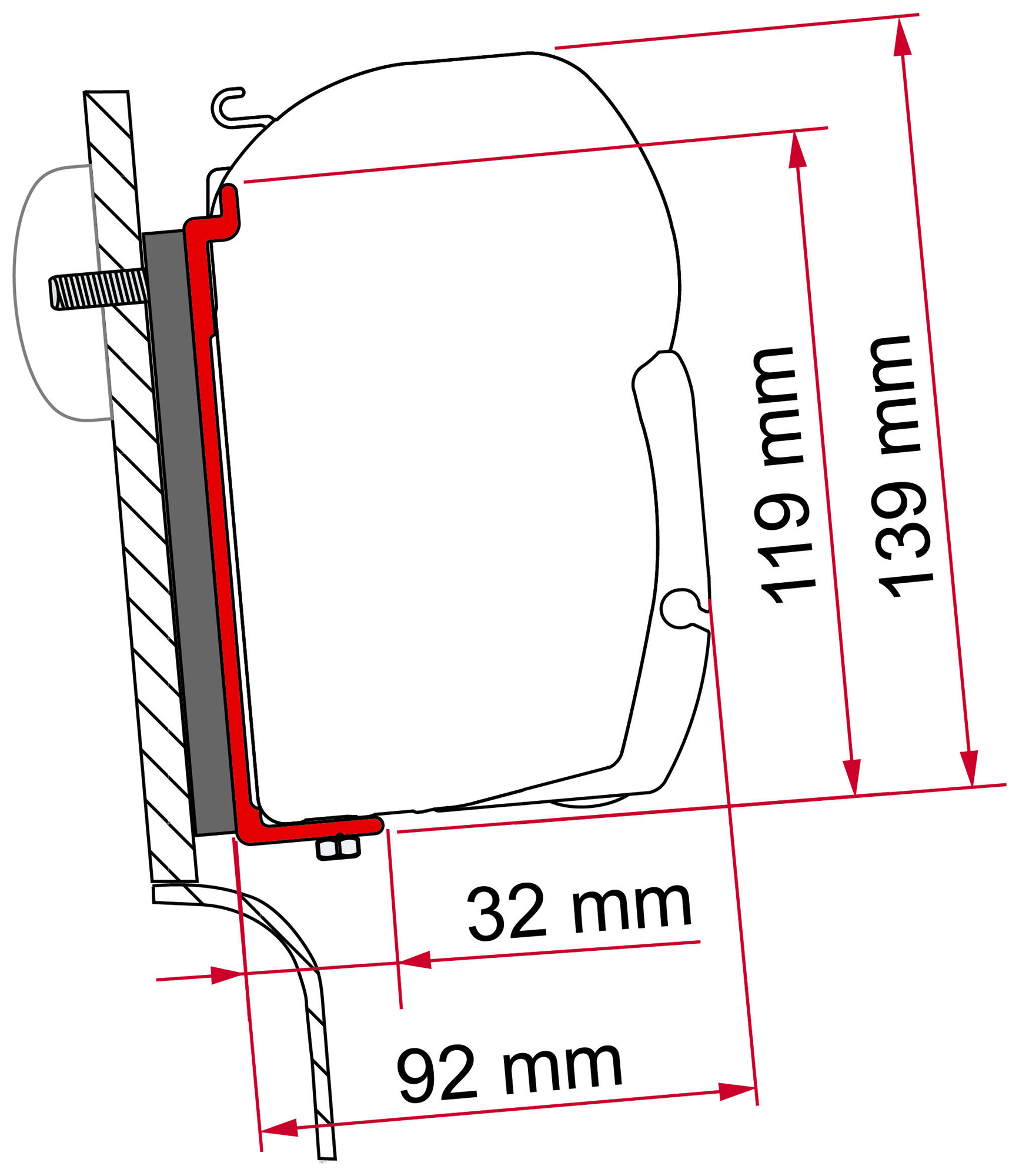 F45 Kit High Roof Adapter