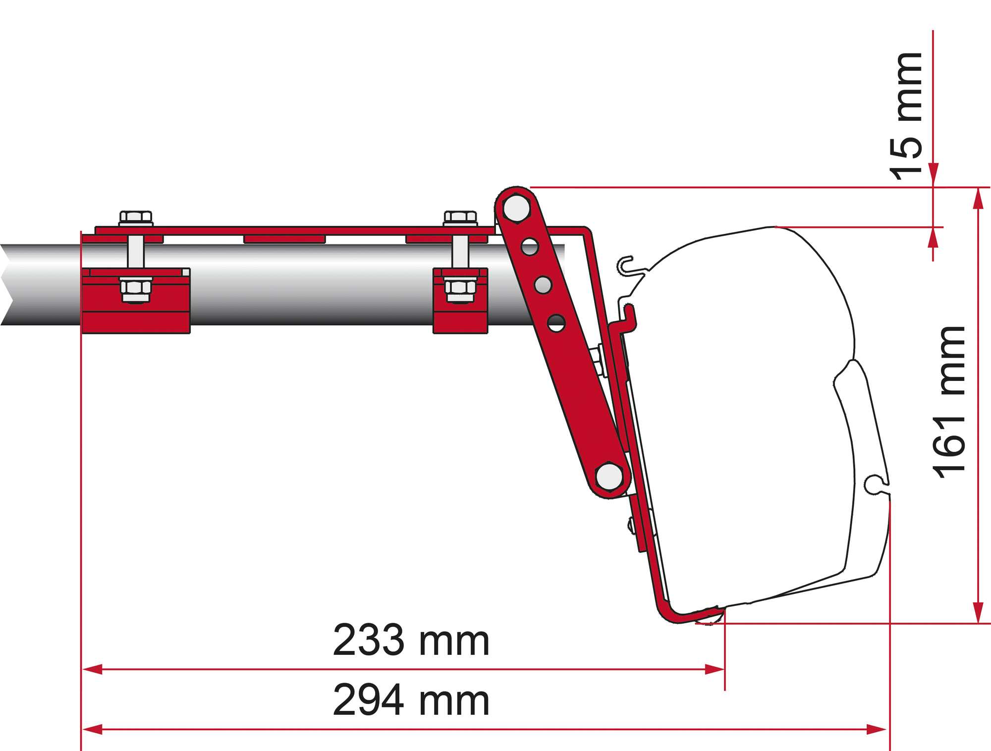 Fiamma Halterung Kit Roof Rail F45 /