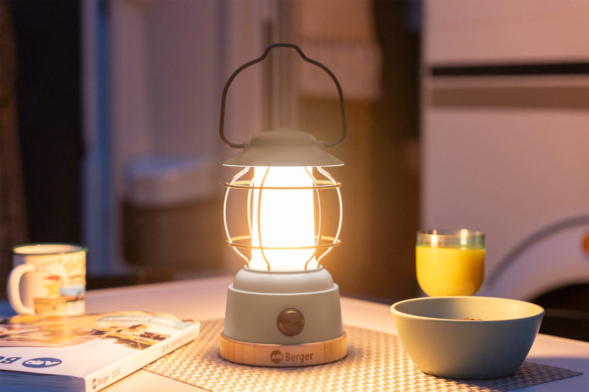 Berger Hopuni Pro LED Campinglaterne mit Dimmfunktion Grau