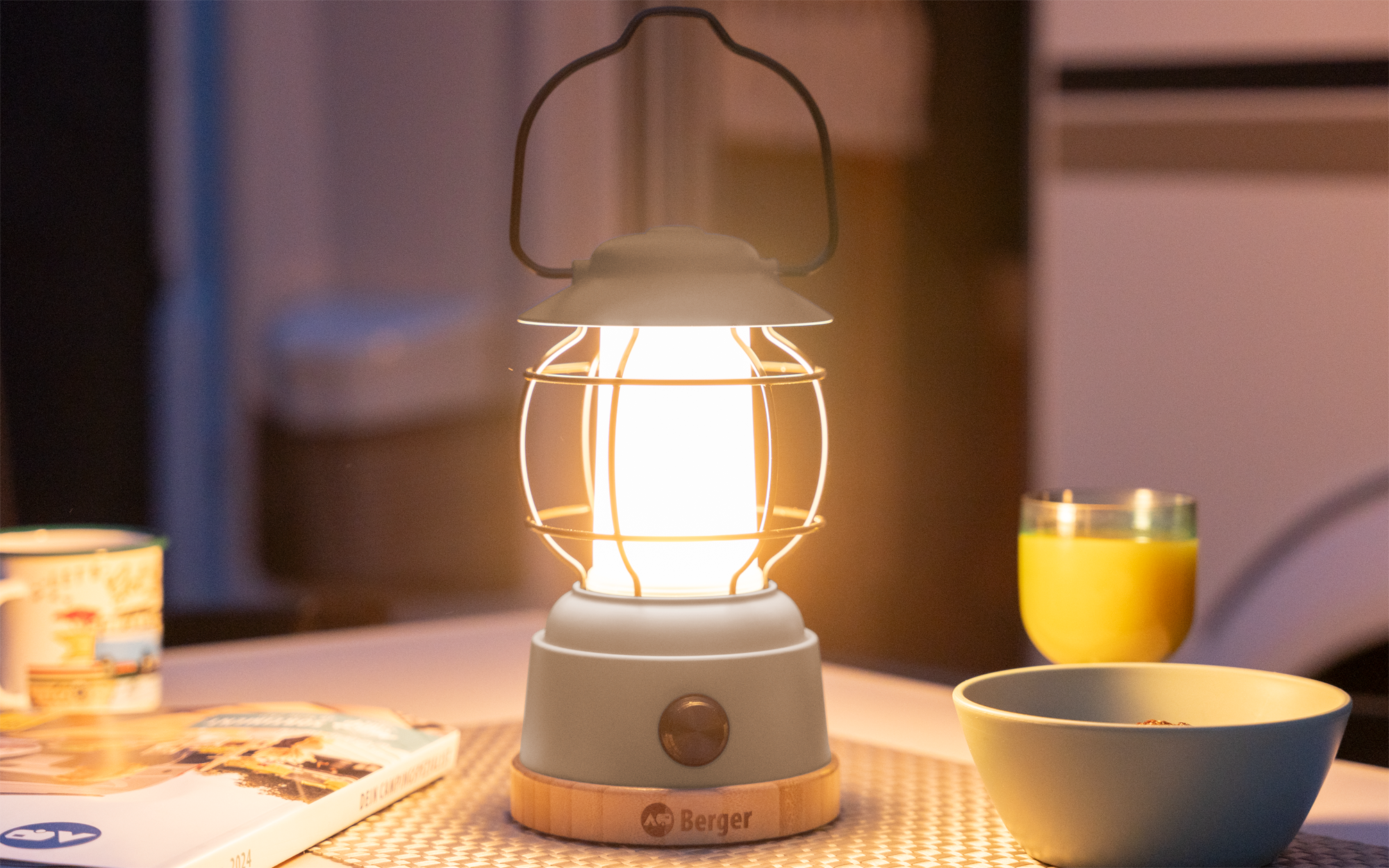 Berger Hopuni Pro LED Campinglaterne mit Powerbank- und Dimmfunktion
