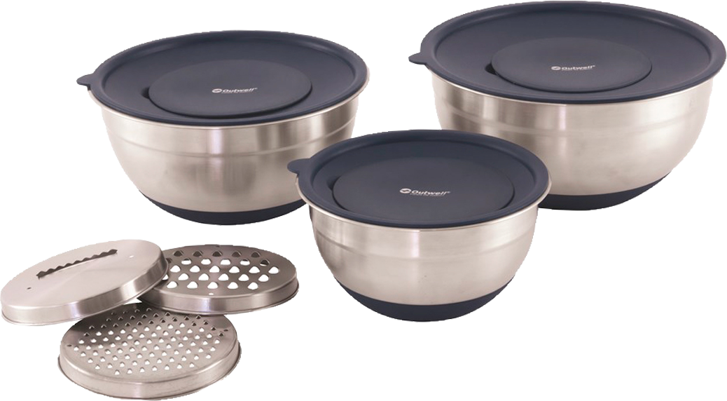 Outwell Chef Bowl Set Schüsselset / Reibenset inklusive Deckeln 9