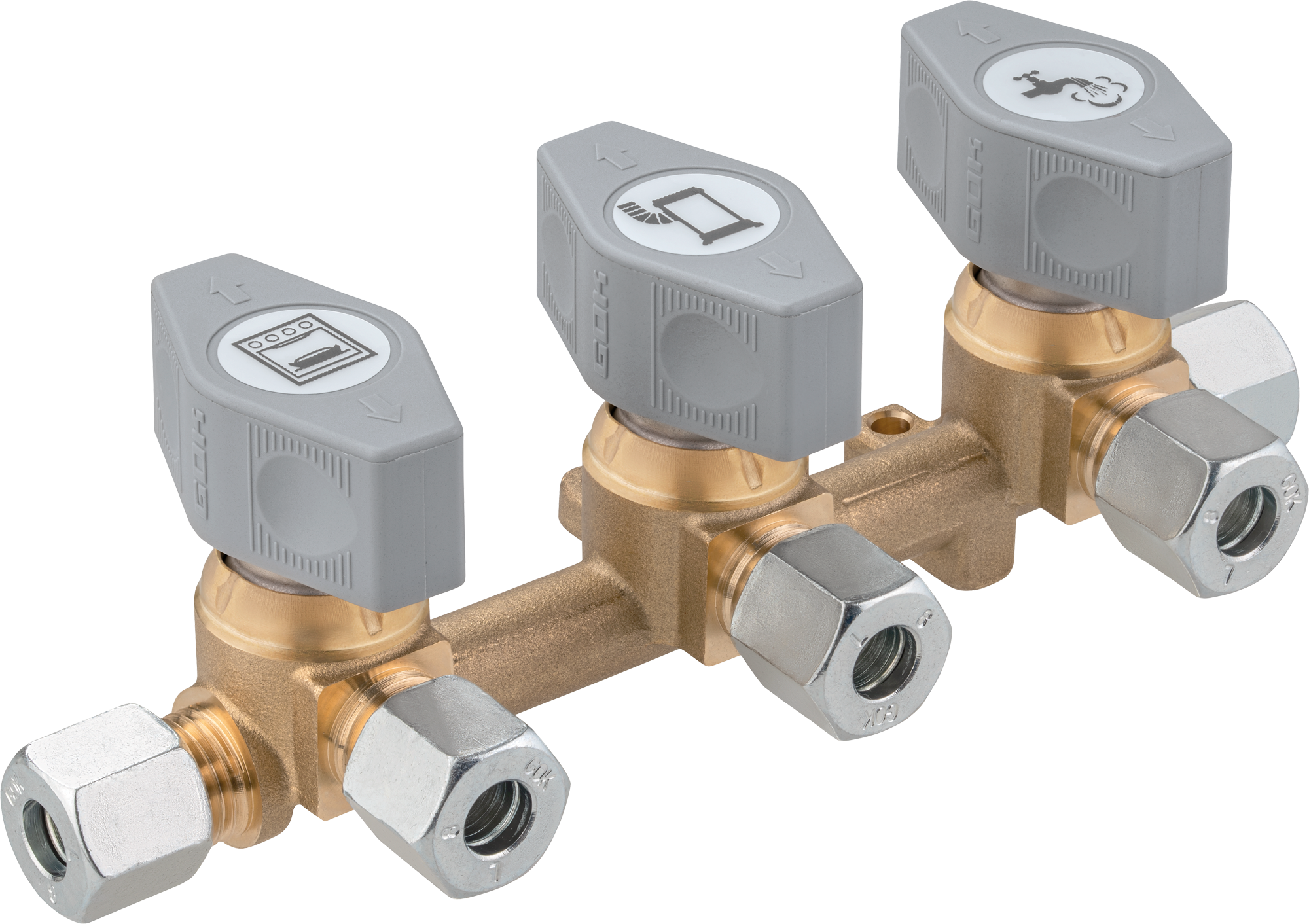 Verteilerblock - Gasadapter und -kupplung von GOK