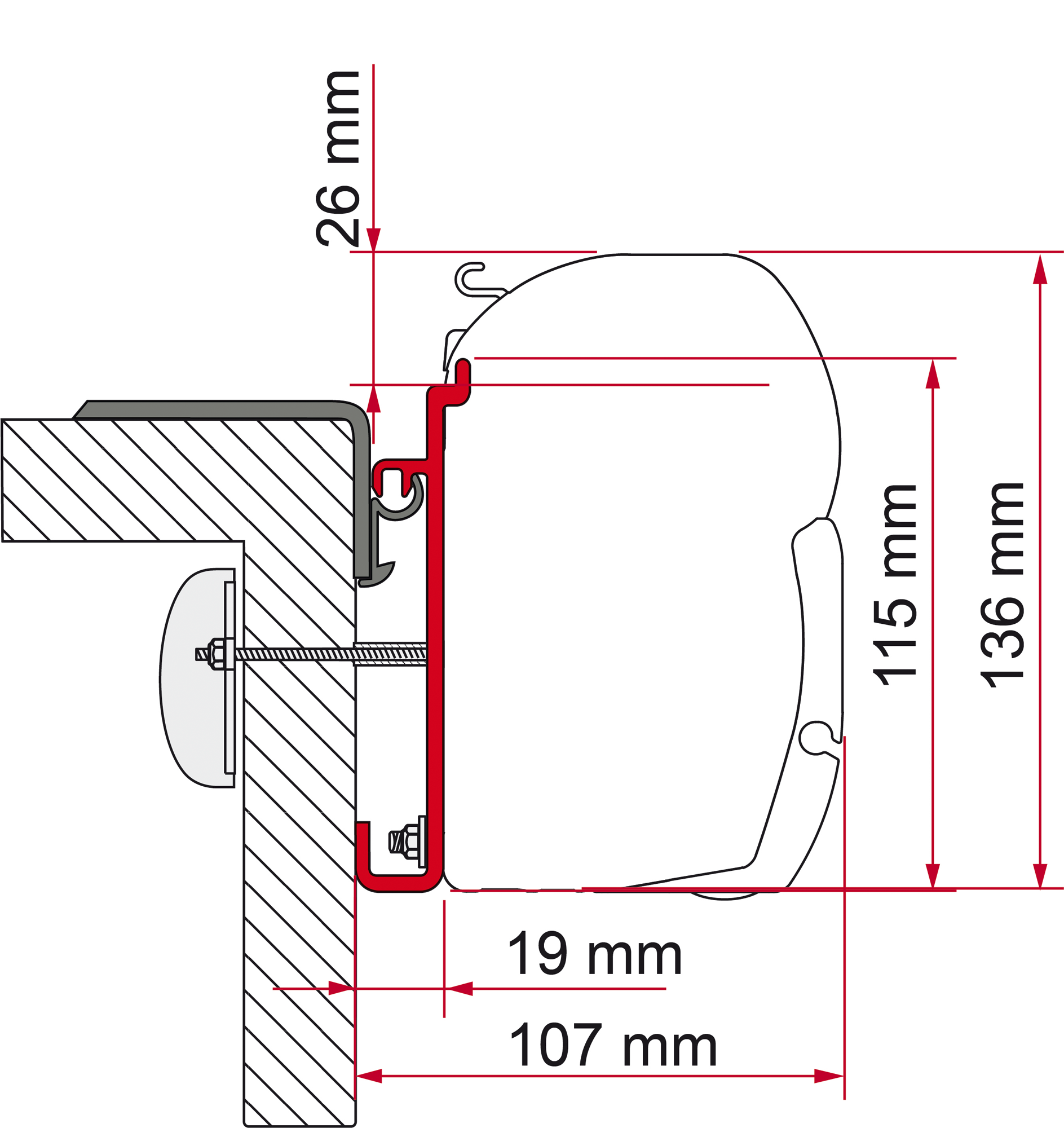 Fiamma Kit Rapido Serie 9 Halterung für