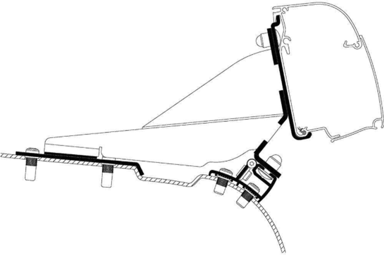 Thule Adapter PSA Minivan G2 für Markise Omnistor