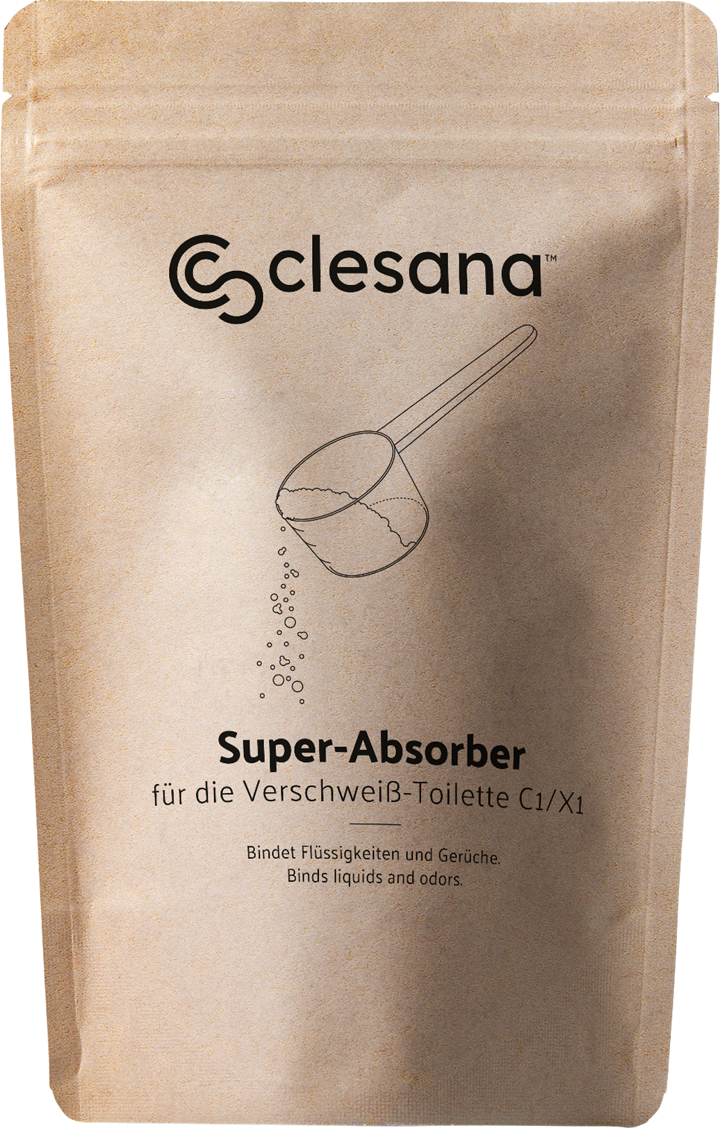 Clesana Super-Absorber Granulat mit hoher Saugkraft für Clesana Verschweiß-Toilette C1 /