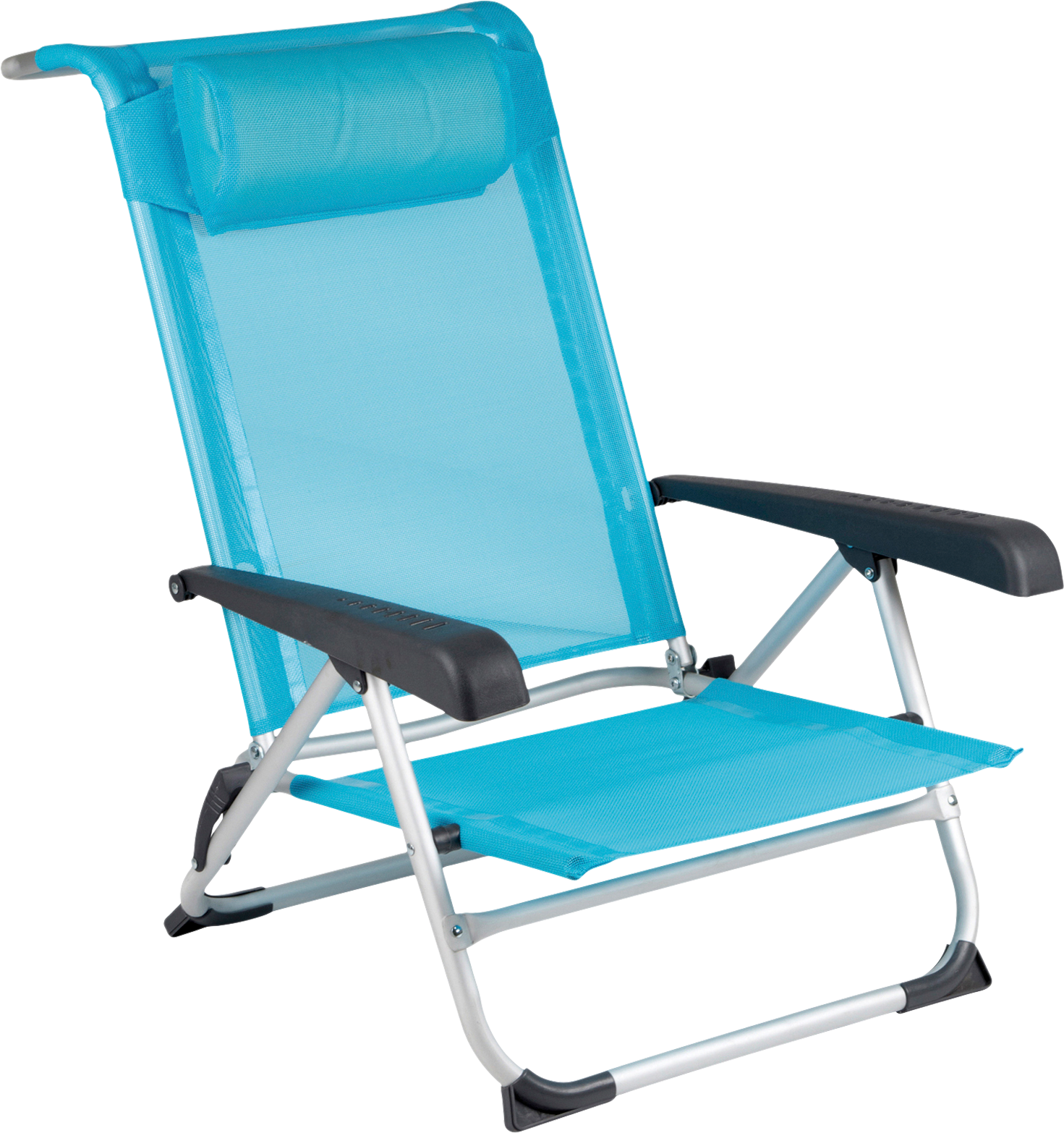 Bo-Camp Strandstuhl Saint-Tropez mit Kopfkissen Blau