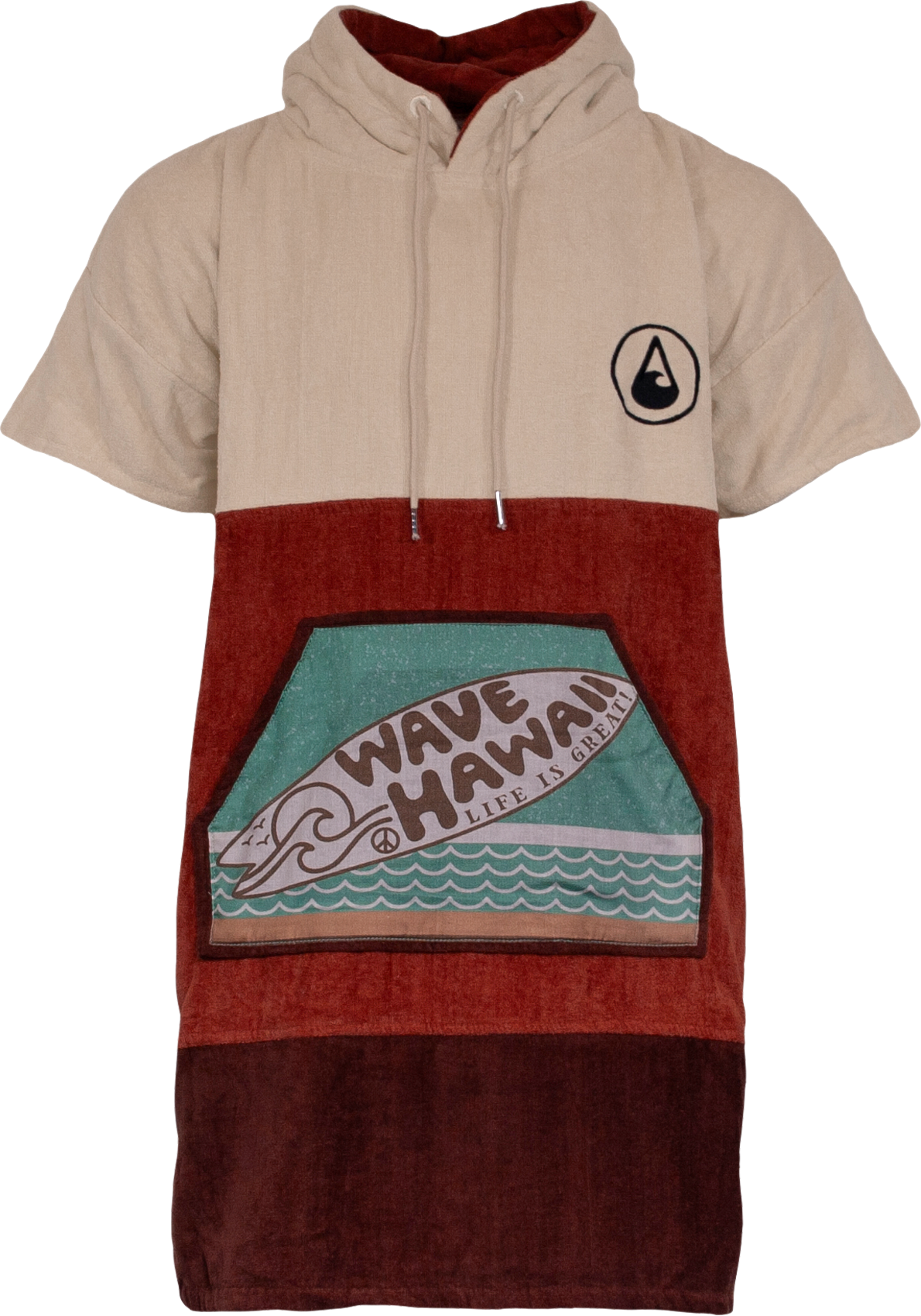 Wave Hawaii Cotton Velours Campeche Unisex Poncho