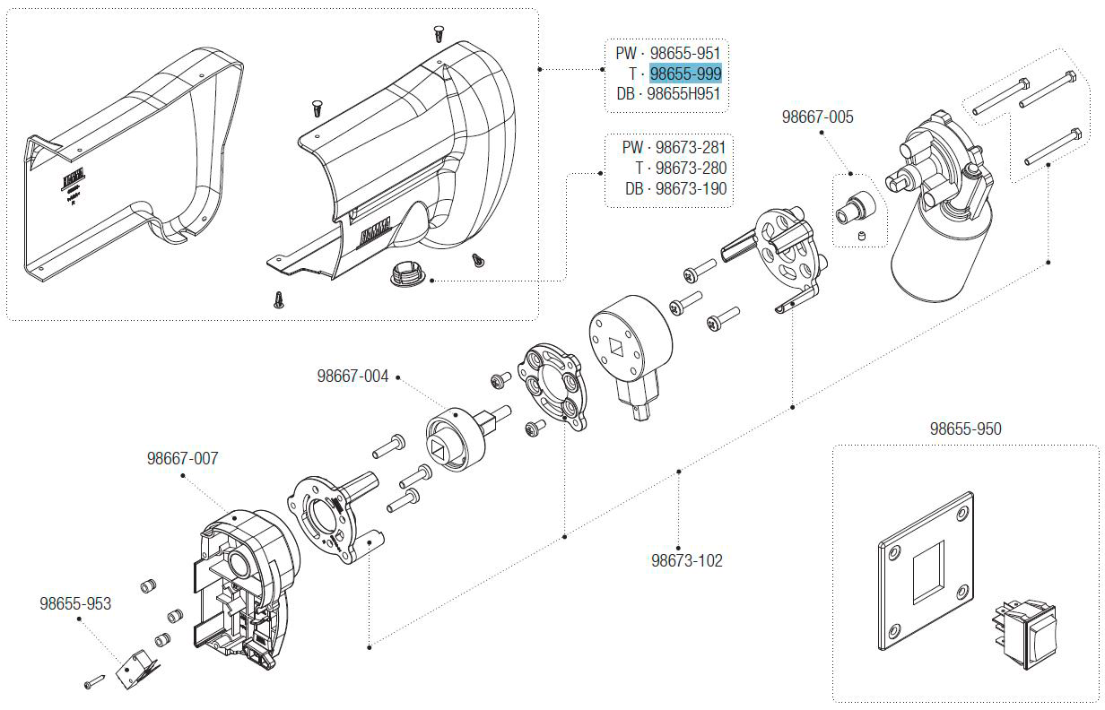 Fiamma Abdeckung vorne und hinten für Motor Kit F45s - Farbe Titanium Fiamma Ersatzteilnummer