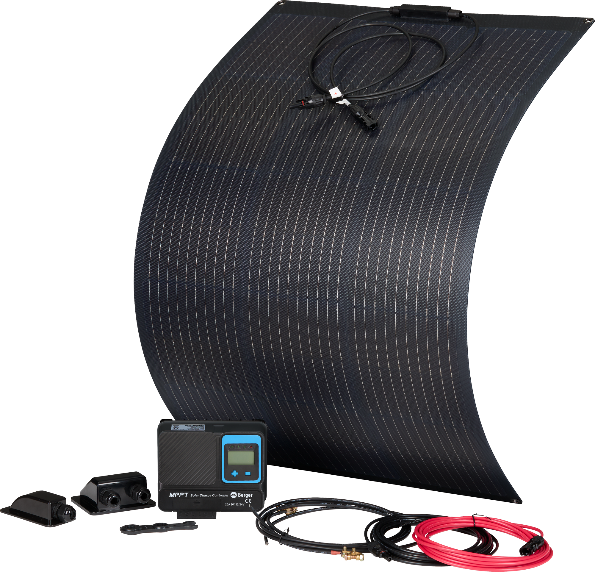 Berger Komplettanlage Deluxe Flex flexibles Solarpanel Set 100 W
