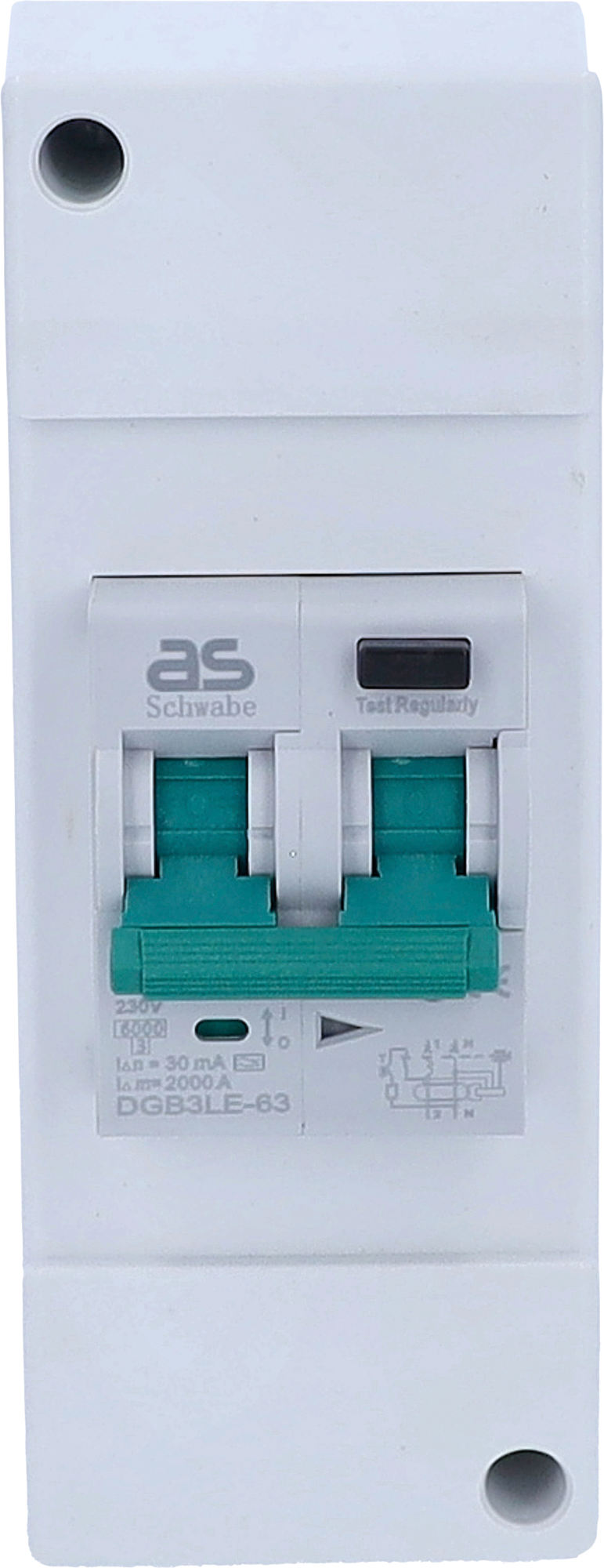 AS Schwabe Cam­ping/Ca­ra­van Kom­bi­na­ti­on FI Schutz­schal­ter mit LS Si­che­rungs­au­to­mat 230 V / 16