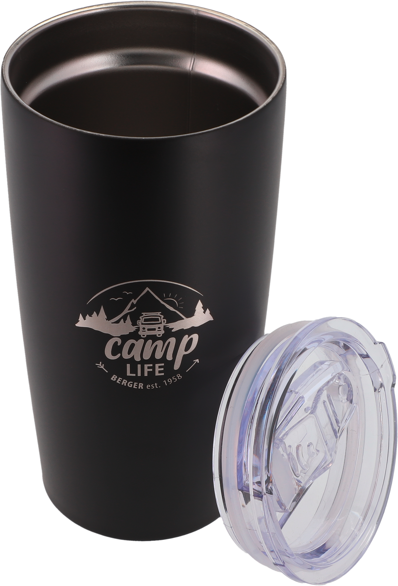 Camplife Edelstahl Thermo-Kaffeebecher 600 ml matt schwarz - Isolierbecher