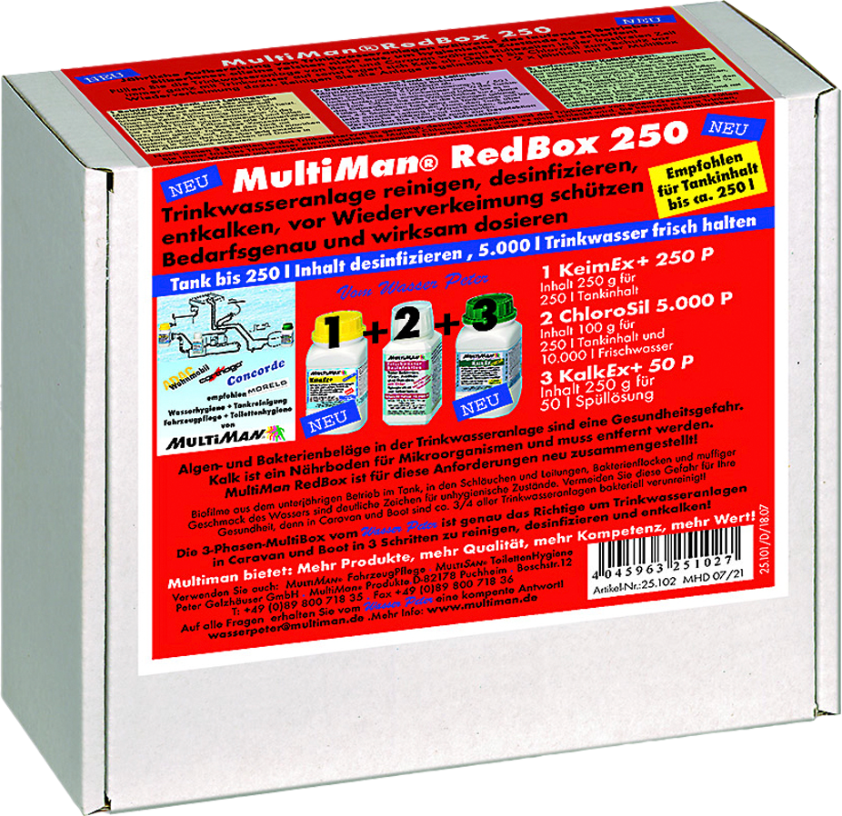 MultiMan MultiBox RedBox 250 Trinkwasser Desinfektion