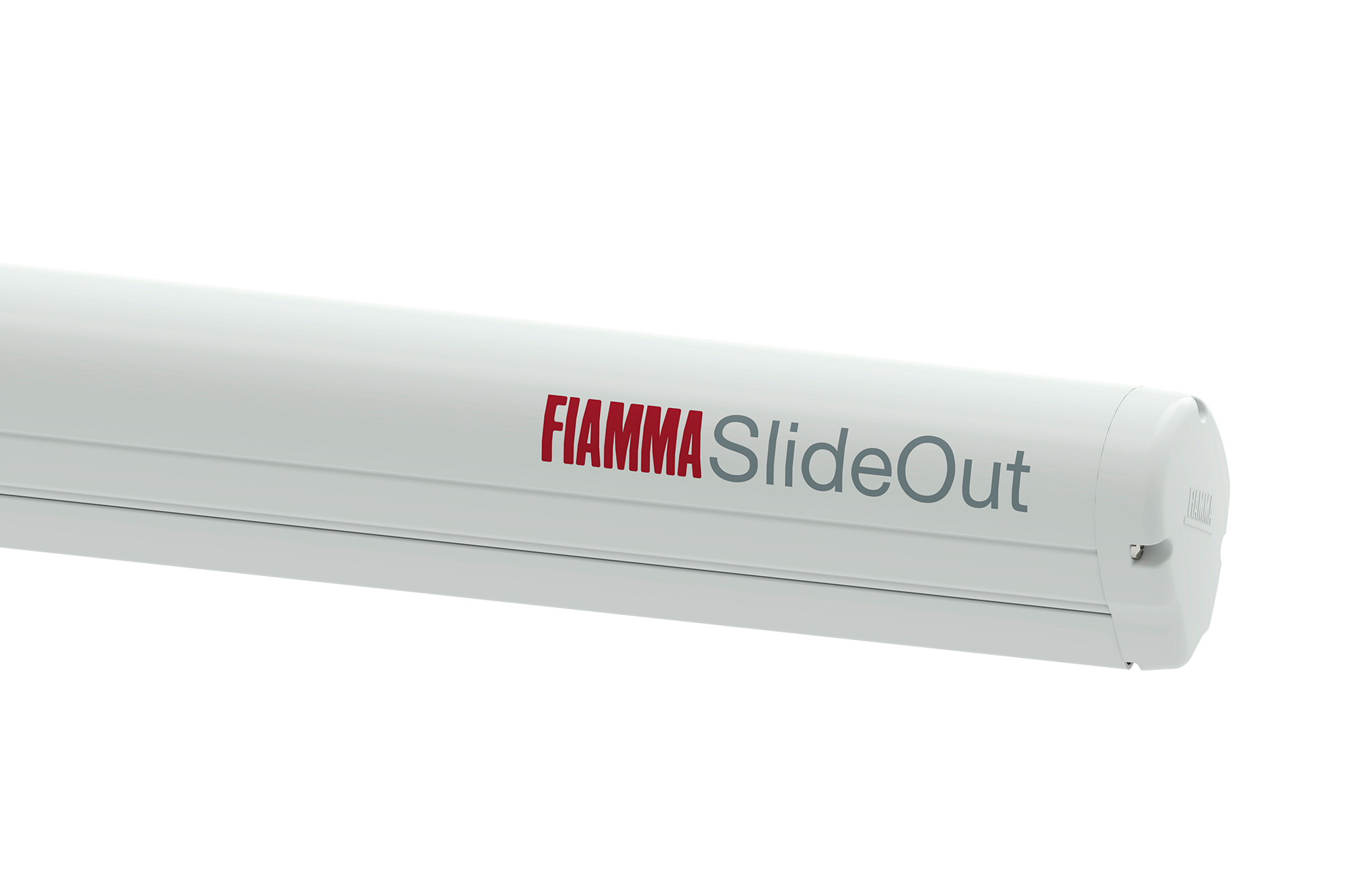 Fiamma Slide Out 200 Markise für mobile Fahrzeugwände Tuchfarbe Royal Grey Gehäusefarbe Polar White 200 cm
