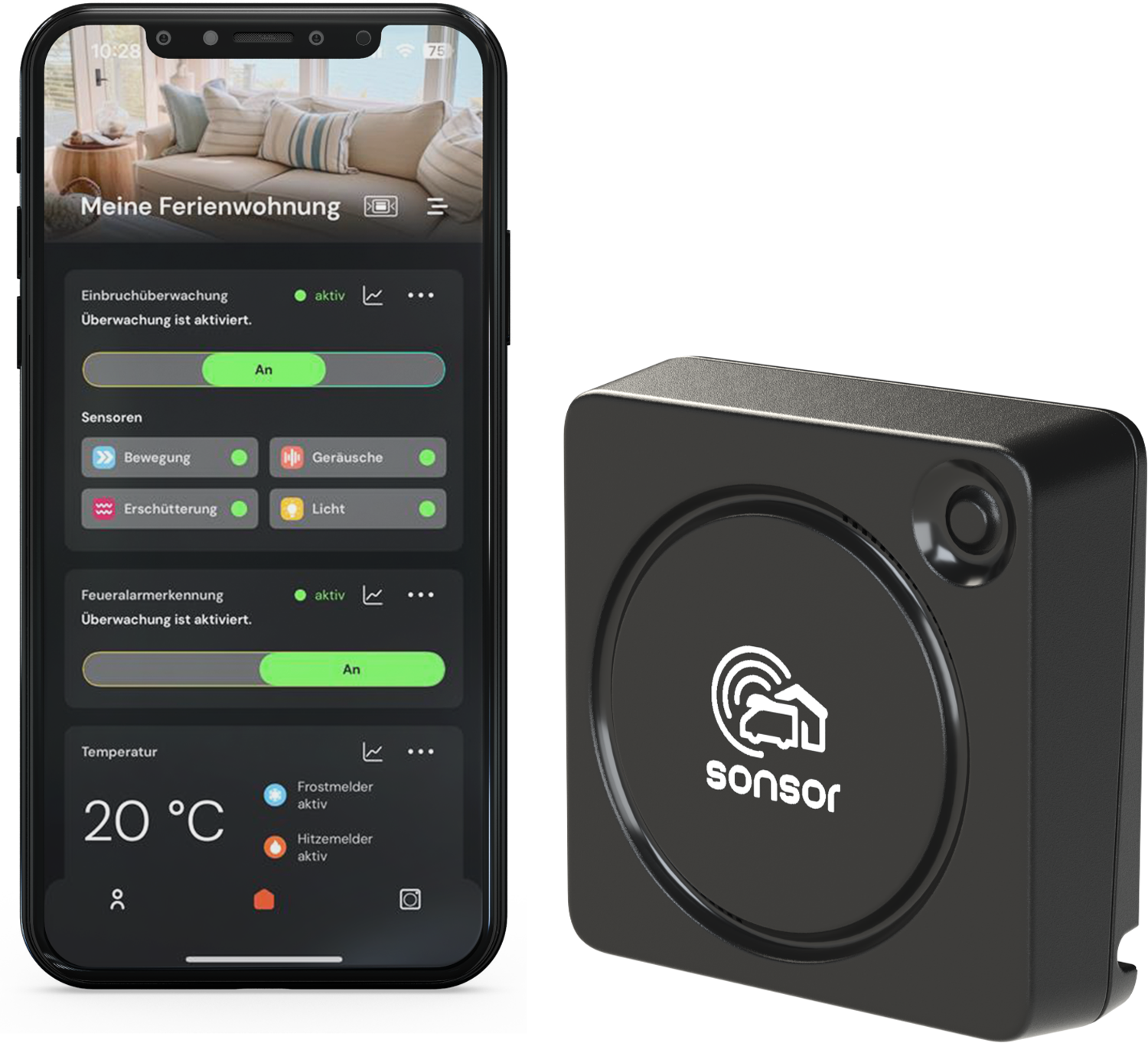 Pironex sonsor Alarmsystem mit WLAN in