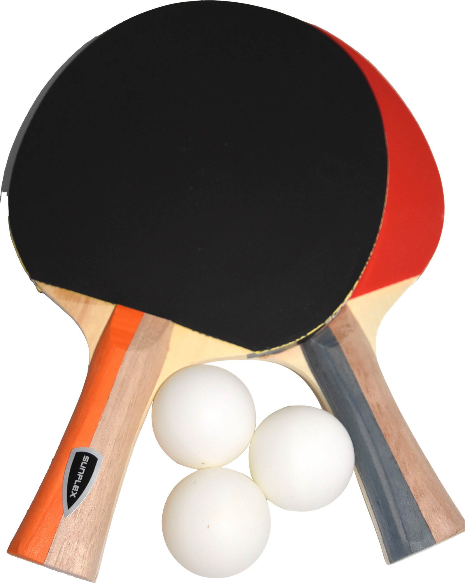 Sunflex sport Pong Set Tischtennis Set mit 2 Trainingsschlägern und 3 Bällen - Spielsachen