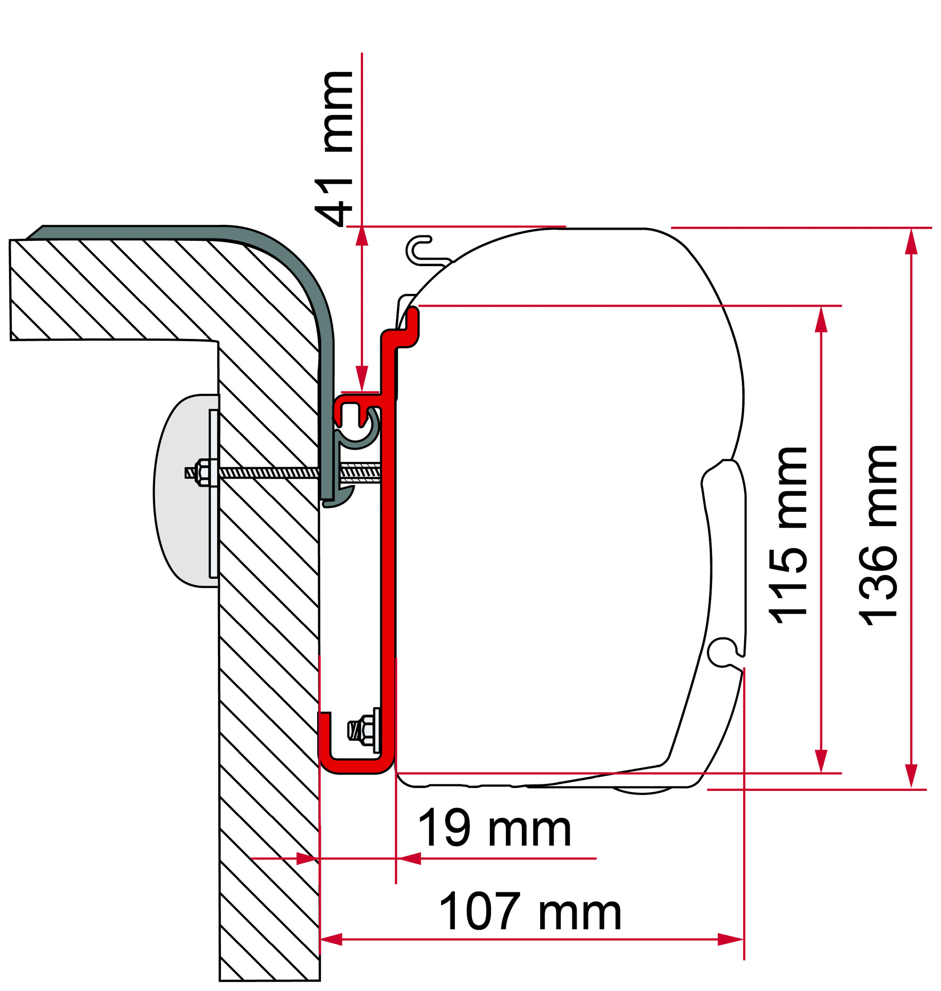 Fiamma F45 Rapido Markisenadapter 400