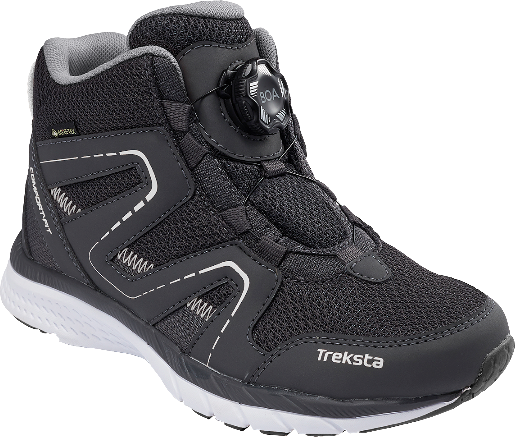 Treksta Oxxy Mid Boa GTX Kinderschuhe grau/weiß | 08806430848333