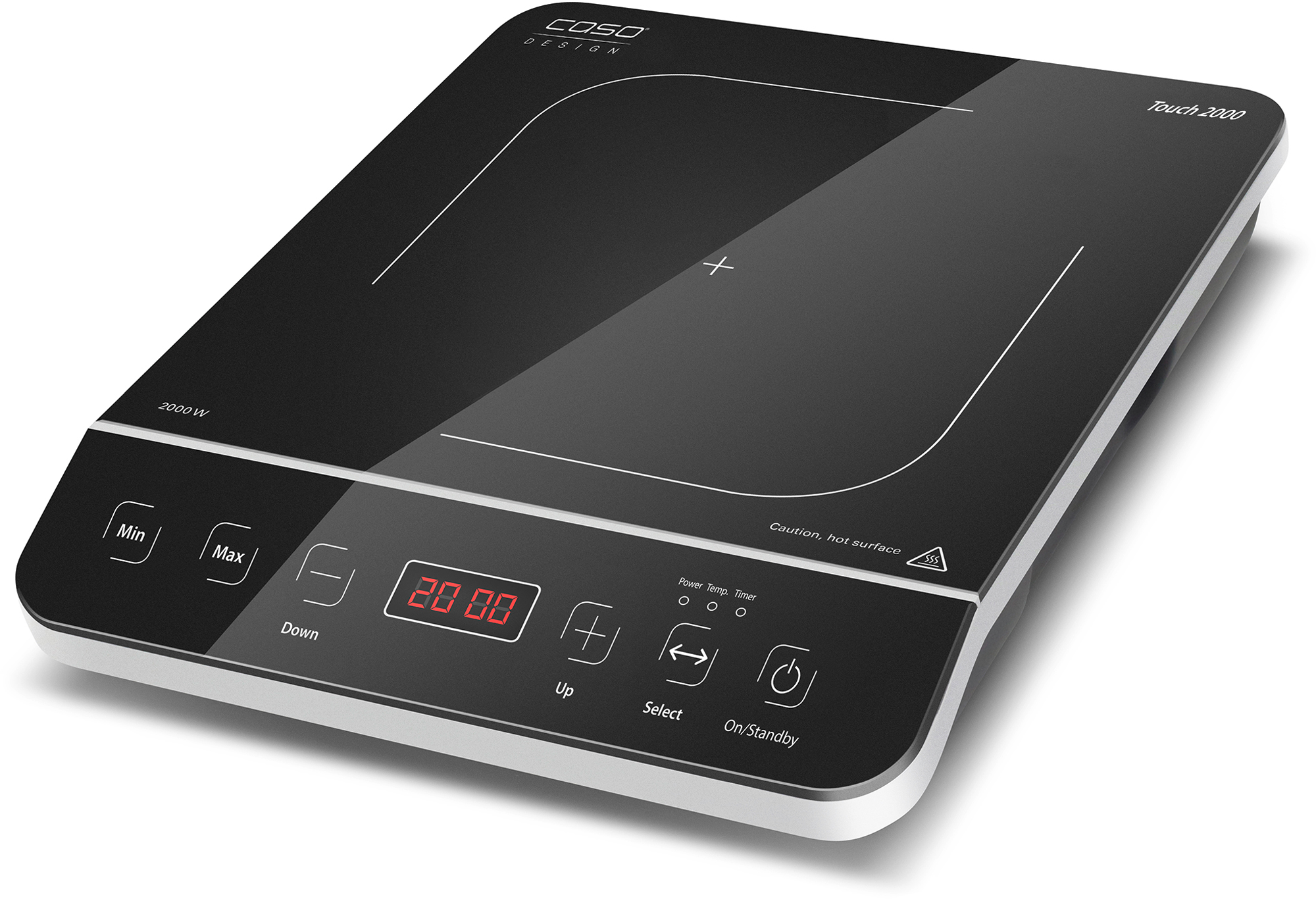 Caso Touch 2000 mobile Induktionskochplatte mit 2000 W - Elektrokocher und Kochplatten