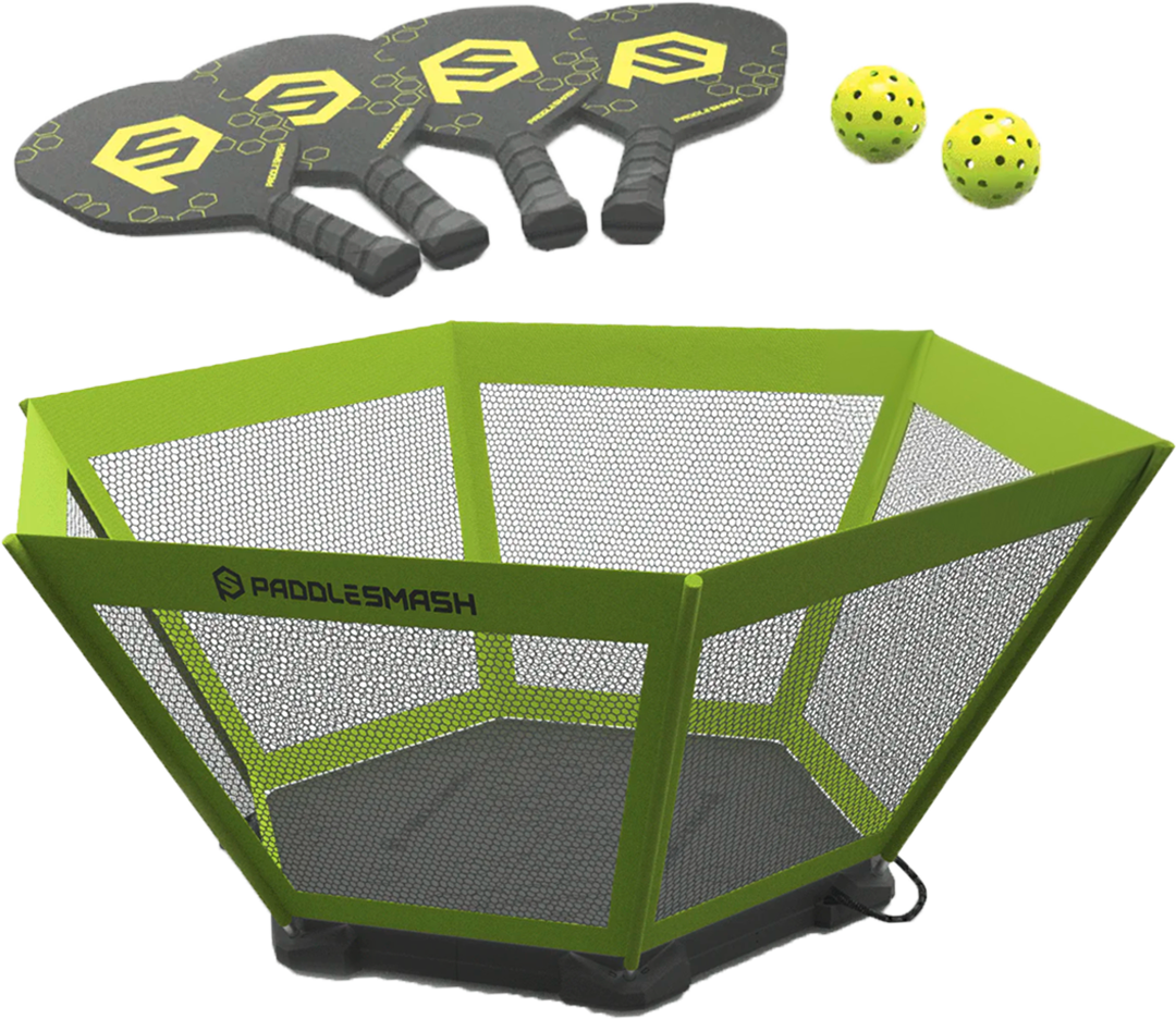 PaddleSmash Spielset mit Schlägern, Pickleball und Netzsystem faltbar