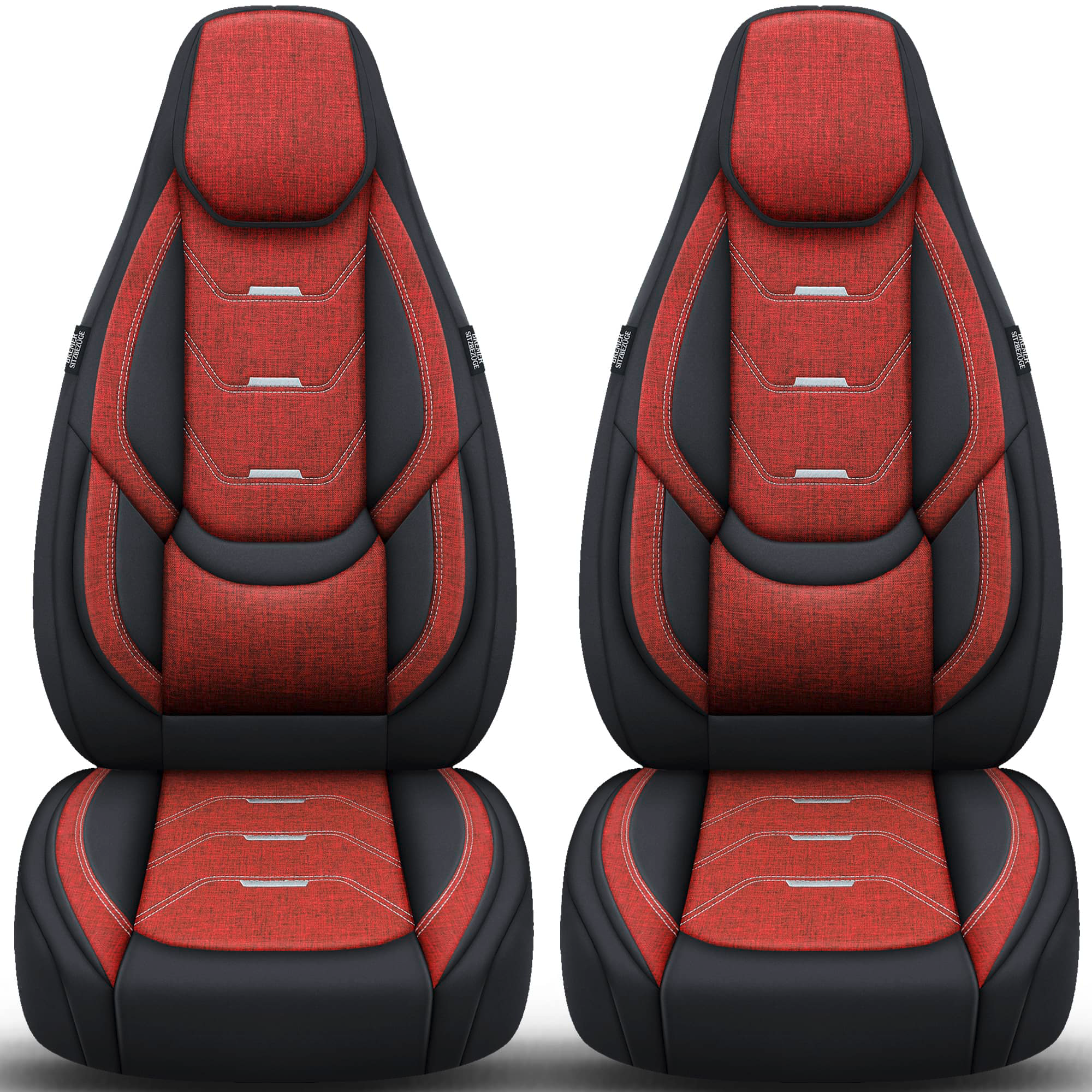 Bremer Sitzbezüge Wohnmobil Schonbezüge H-Serie 2 Stück für Fiat Ducato / Jumper / Boxer rot/schwarz - Sitzbezüge von Bremer-Sitzbezüge