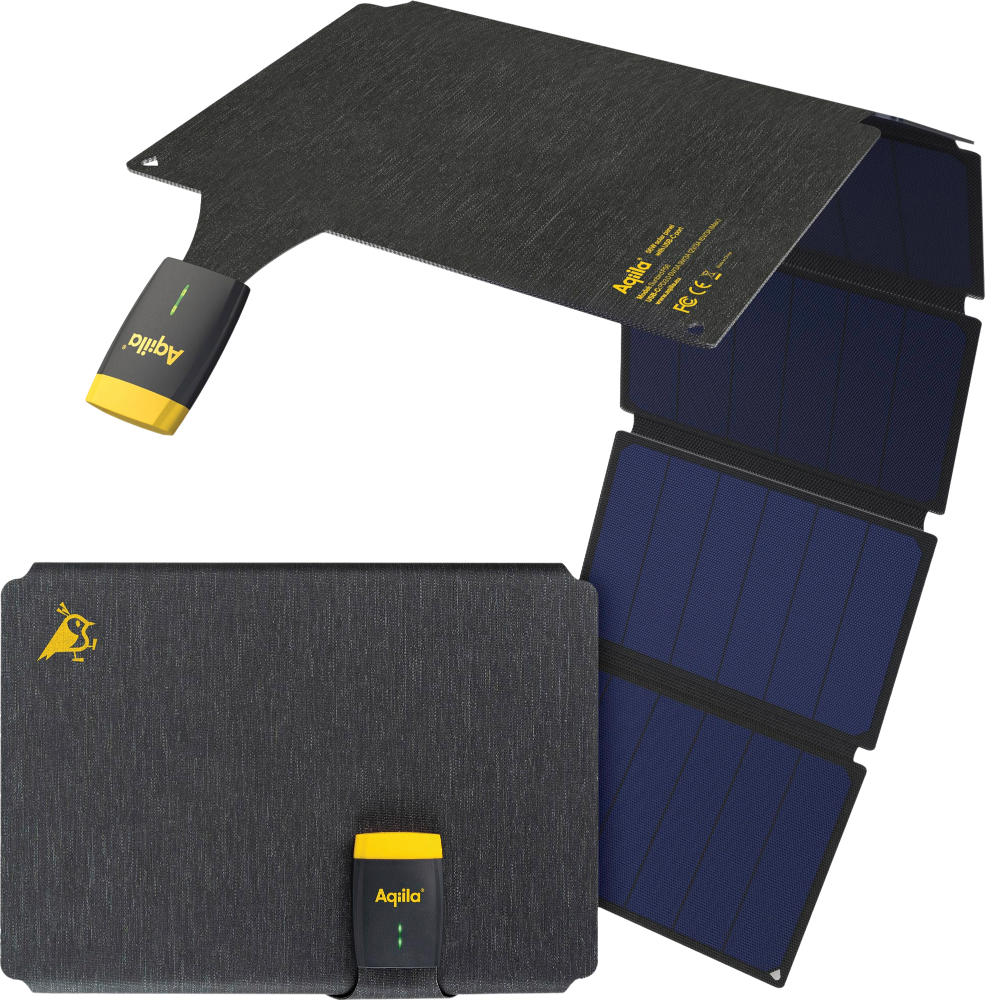 Aqiila Sunbird tragbares Solar Ladegerät Monokristallin 56 W  - Solarmodule