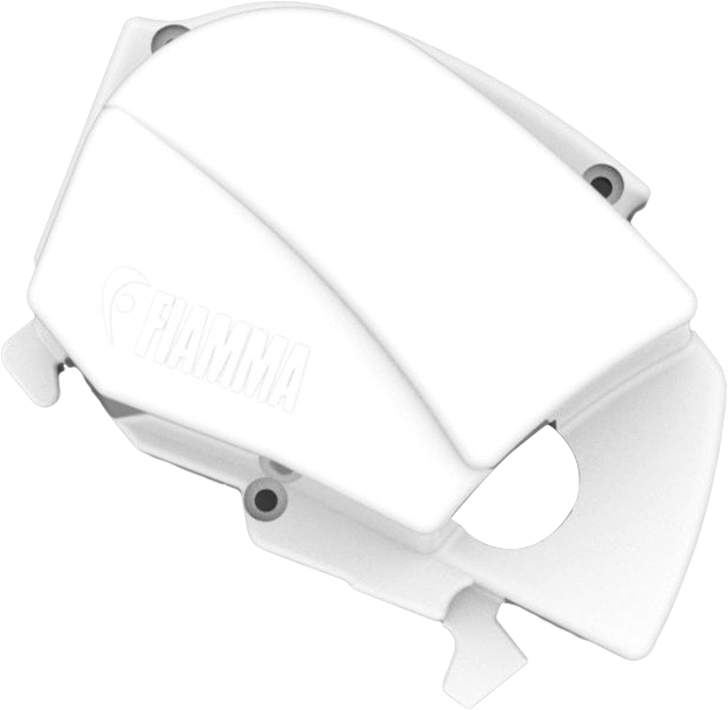 Fiamma linke Endkappe für Markise F80L 450 - 600 - Farbe Polar White Fiamma Ersatzteilnummer