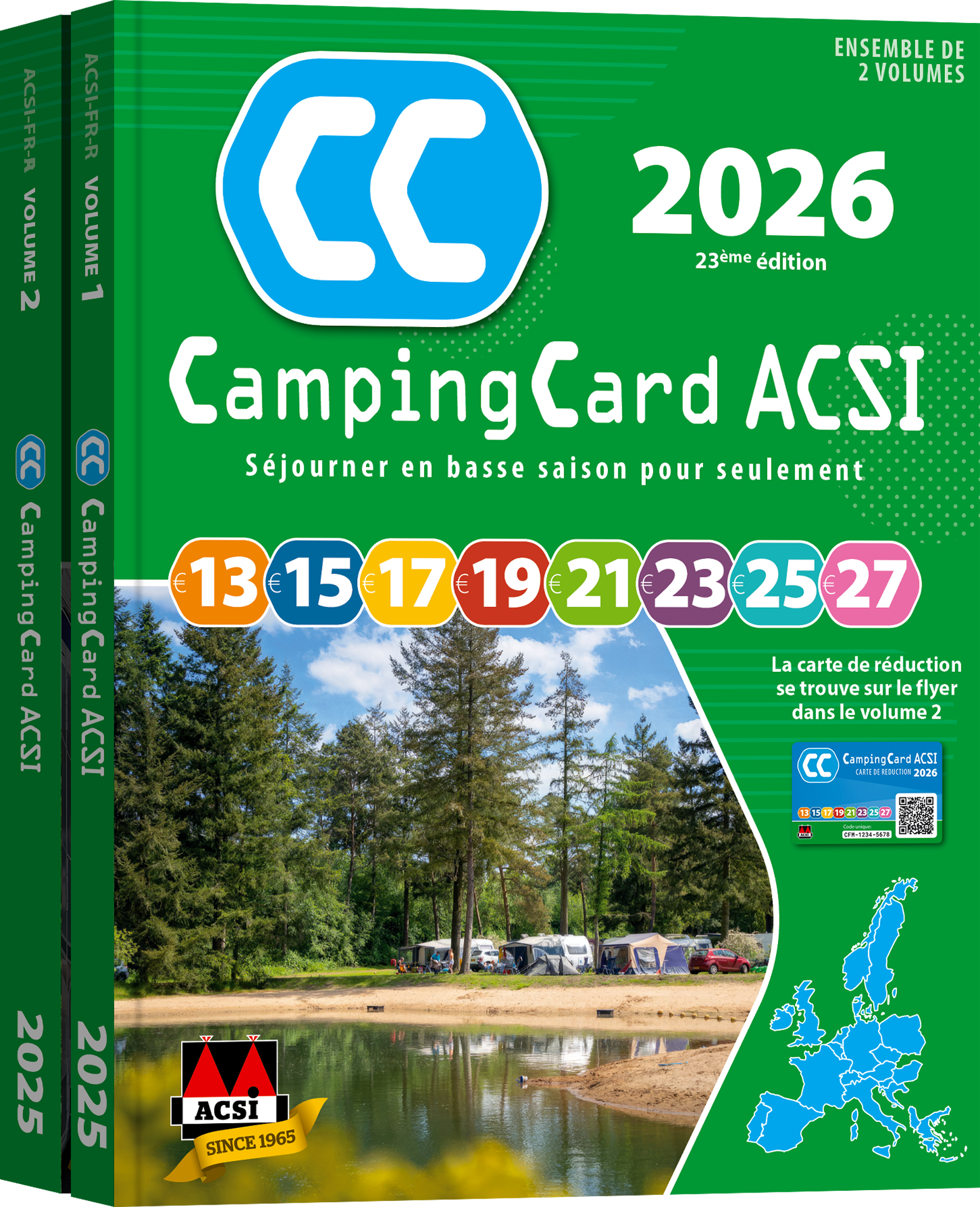 ACSI Campingführer 2026 mit CampingCard Ermäßigungskarte