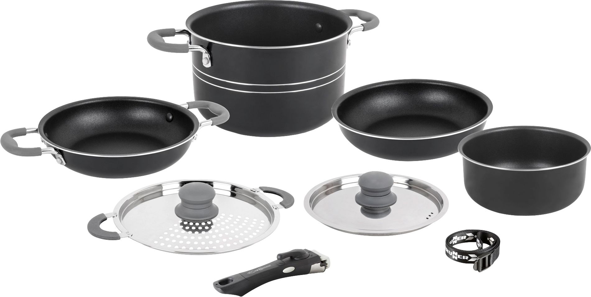 Brunner Topfset Flavor 7+1 teilig inklusive Befestigungsgurt Ø