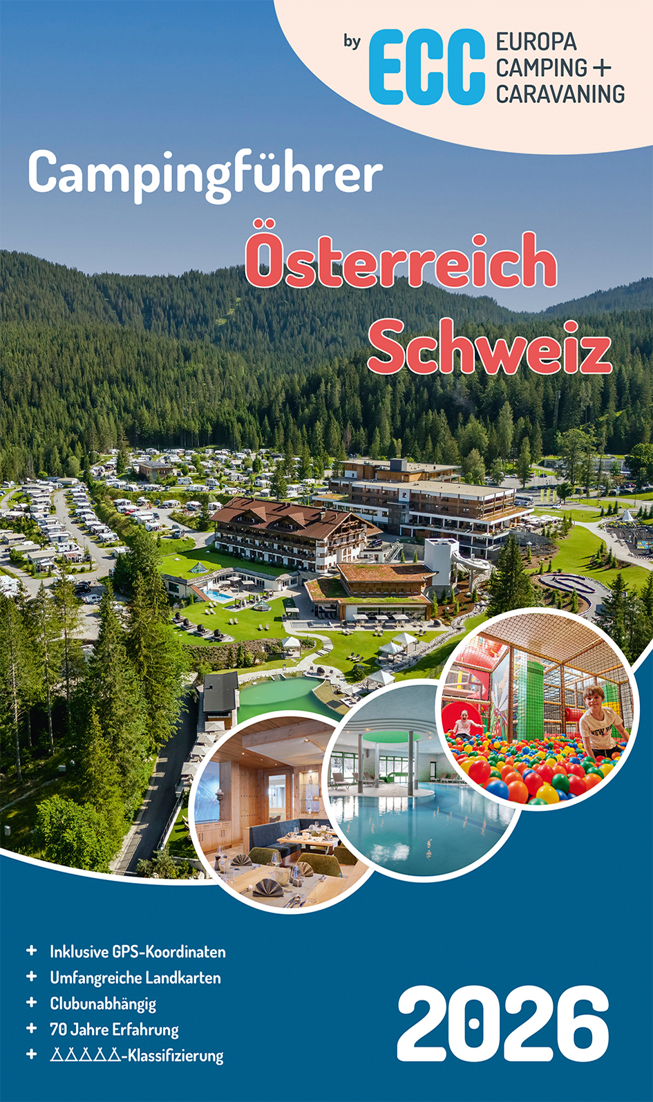 ECC Campingführer Österreich Schweiz 2026 Buch Campingplätze mit GPS und Bewertung