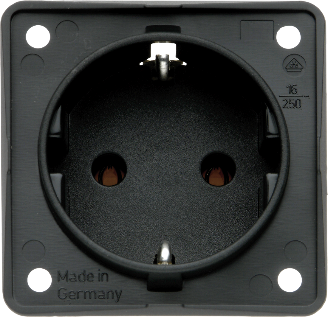 Berker Schutzkontakt-Einbausteckdose 250 V anthrazit
