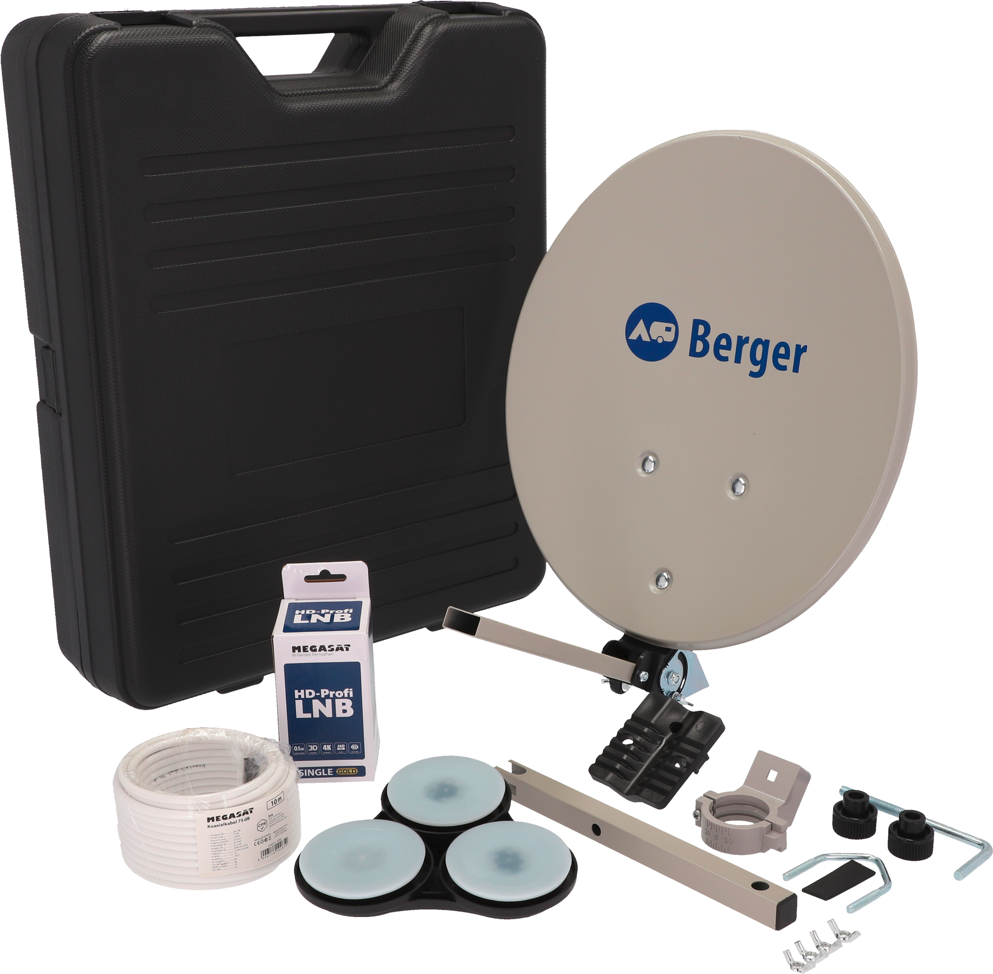 Berger Mobile Sat-Anlage Komplettset Single-LNB im