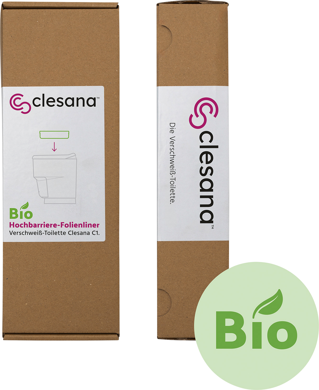 Clesana Bio Hochbarriere-Folienliner für die wasserlose Verschweiß-Toilette Clesana C1 (2