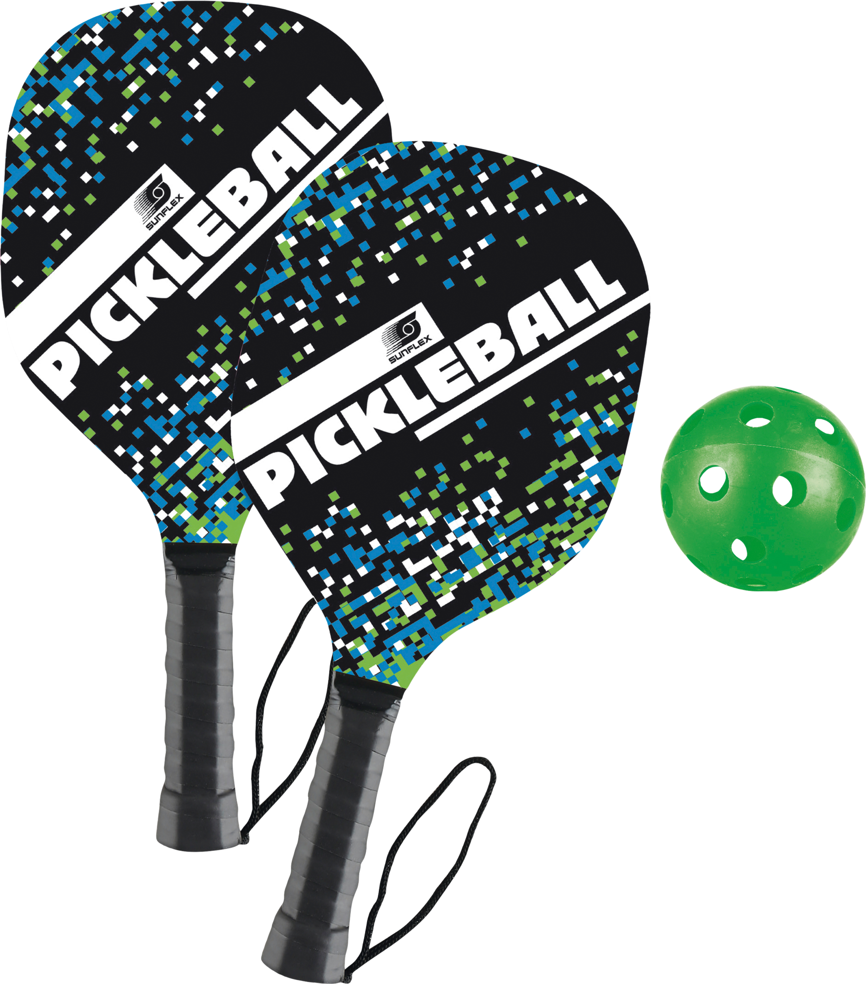 sunflex sport Pickle Ball Schlägerset 2 teilig inklusive Ball und