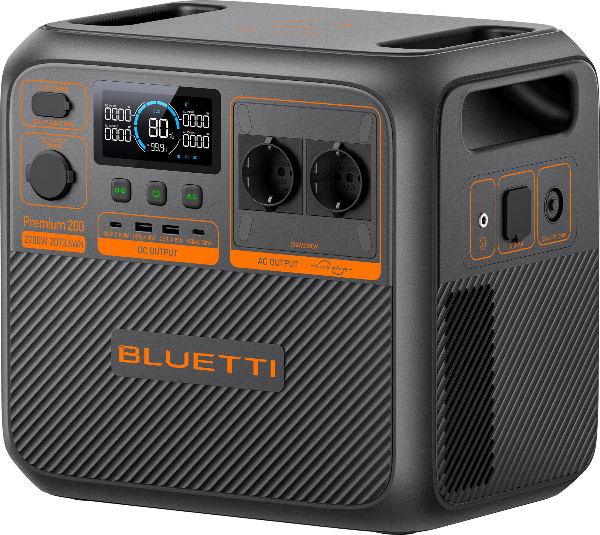 Bluetti Premium 200 V2 tragbare Powerstation 2700 W - Powerstations
