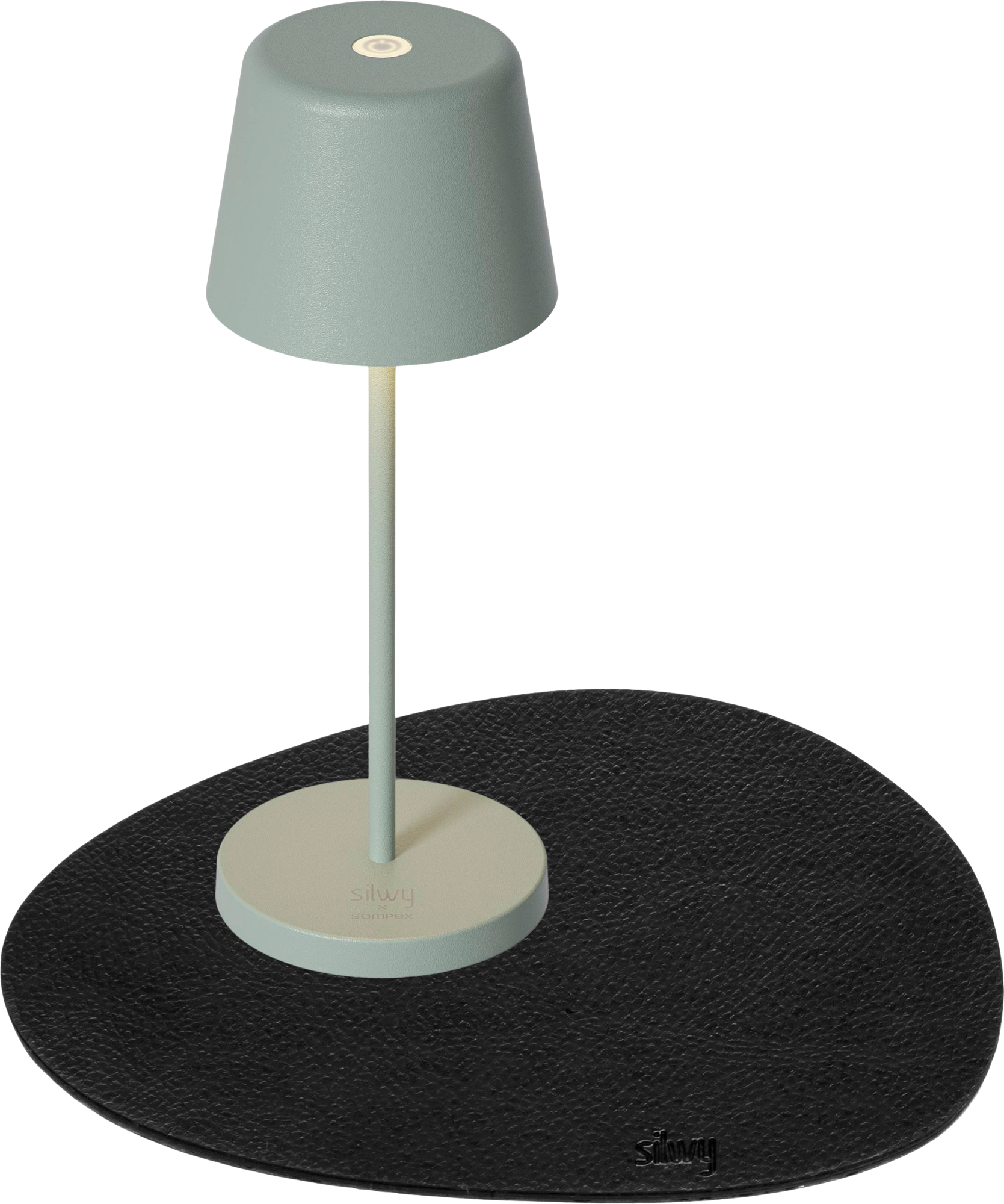 Silwy LED-Magnet-Leuchte Monaco akkubetrieben inklusive Platzset olivgrün - Tischleuchten