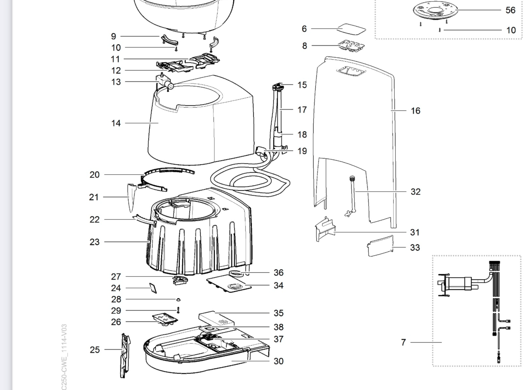 Thetford Ring Blade Mechanismus passend für den Fäkalientank